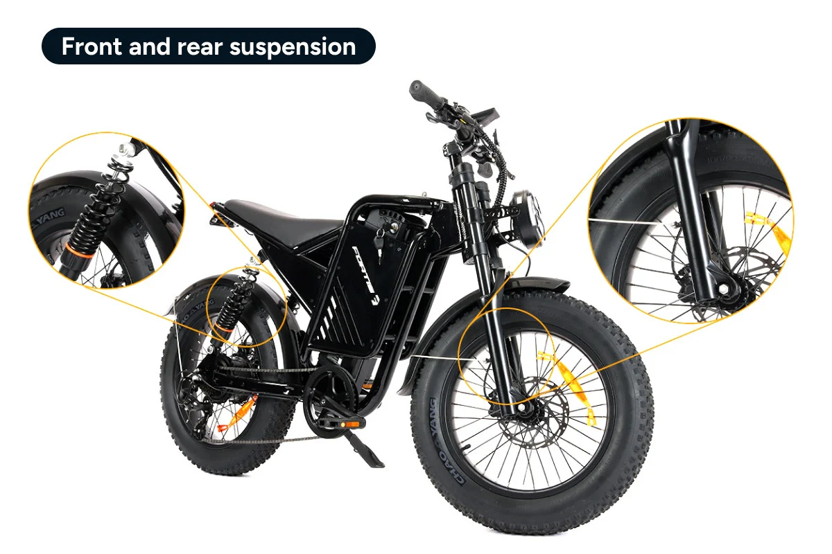 Fortis FatBro Plus 48V 13Ah Electric Bike with Fat Tyres and Suspension - Image 6
