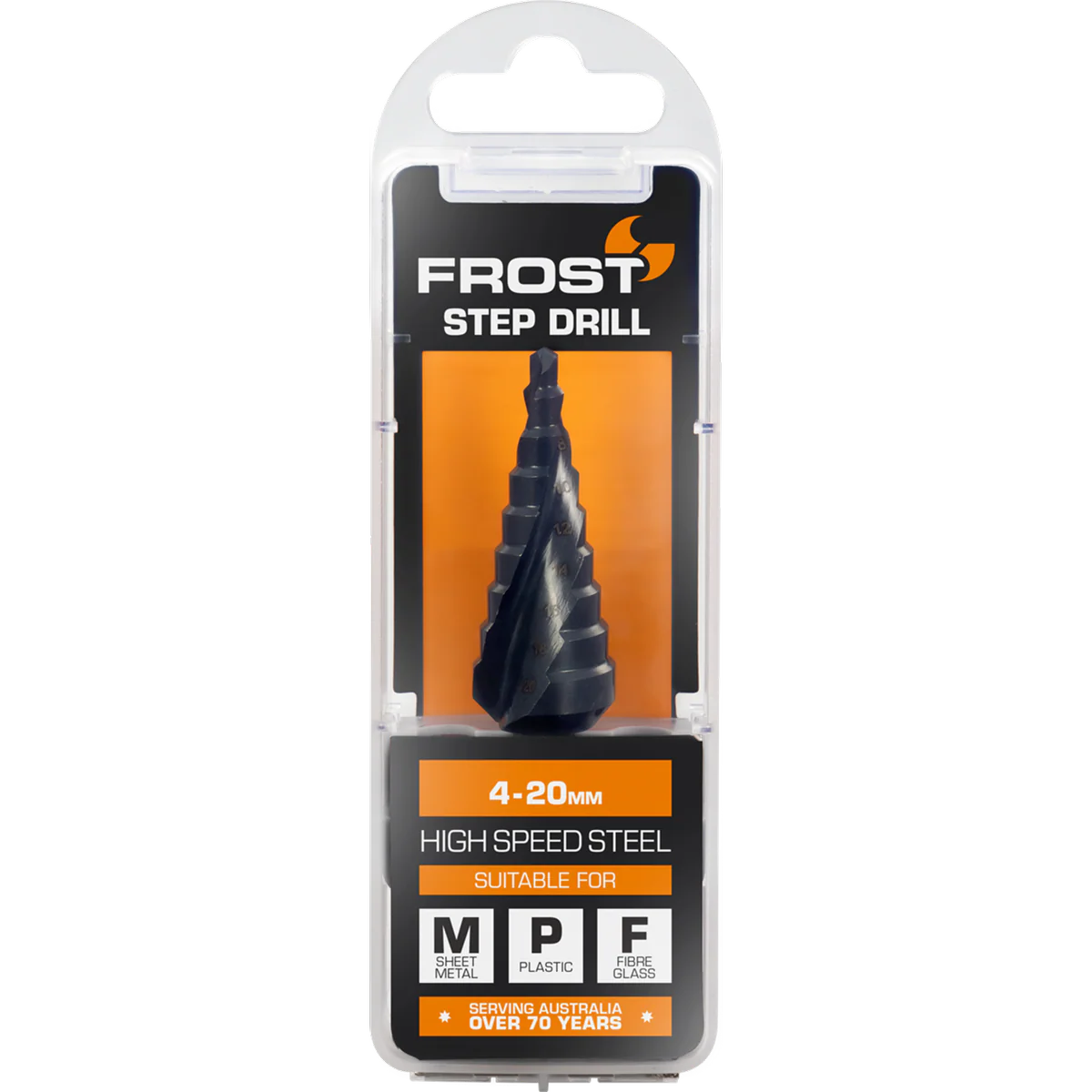 Frost 4 HSS Step Drill 20mm - High-Speed Steel - Precision Drilling