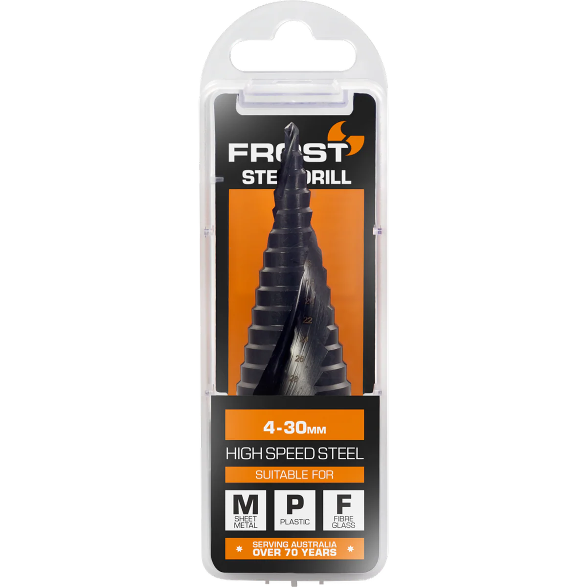 Frost 4 HSS Step Drill - 30mm - High-Speed Steel - Precision Drilling