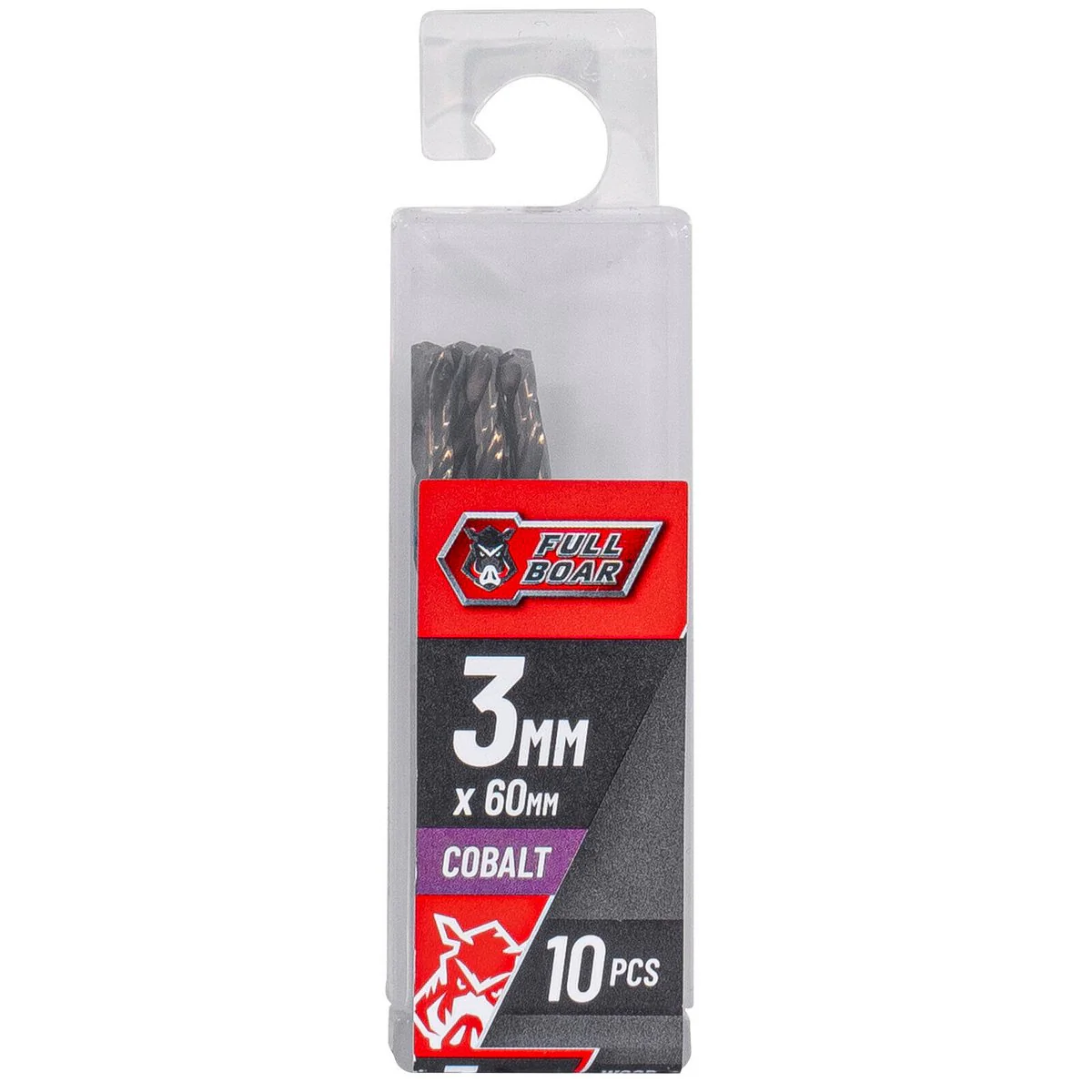 Full Boar 3mm M35 Cobalt Drill Bit 10 Pack - Precision Drilling - Durable