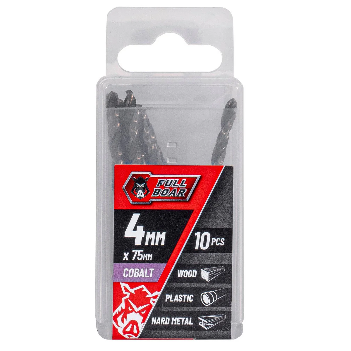 Full Boar 4mm Cobalt Drill Bit 10 Pack - Precision Drilling - M35 Material