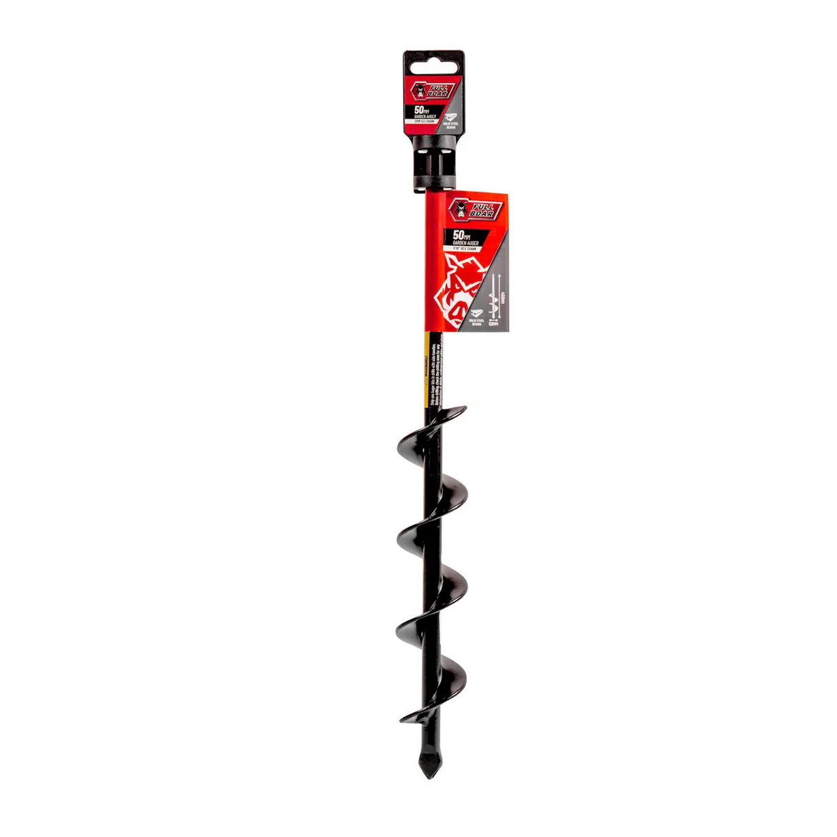 Full Boar 50mm Garden Auger Bit FBGA-50450 - Solid Steel - Durable - 450mm Depth - Image 2
