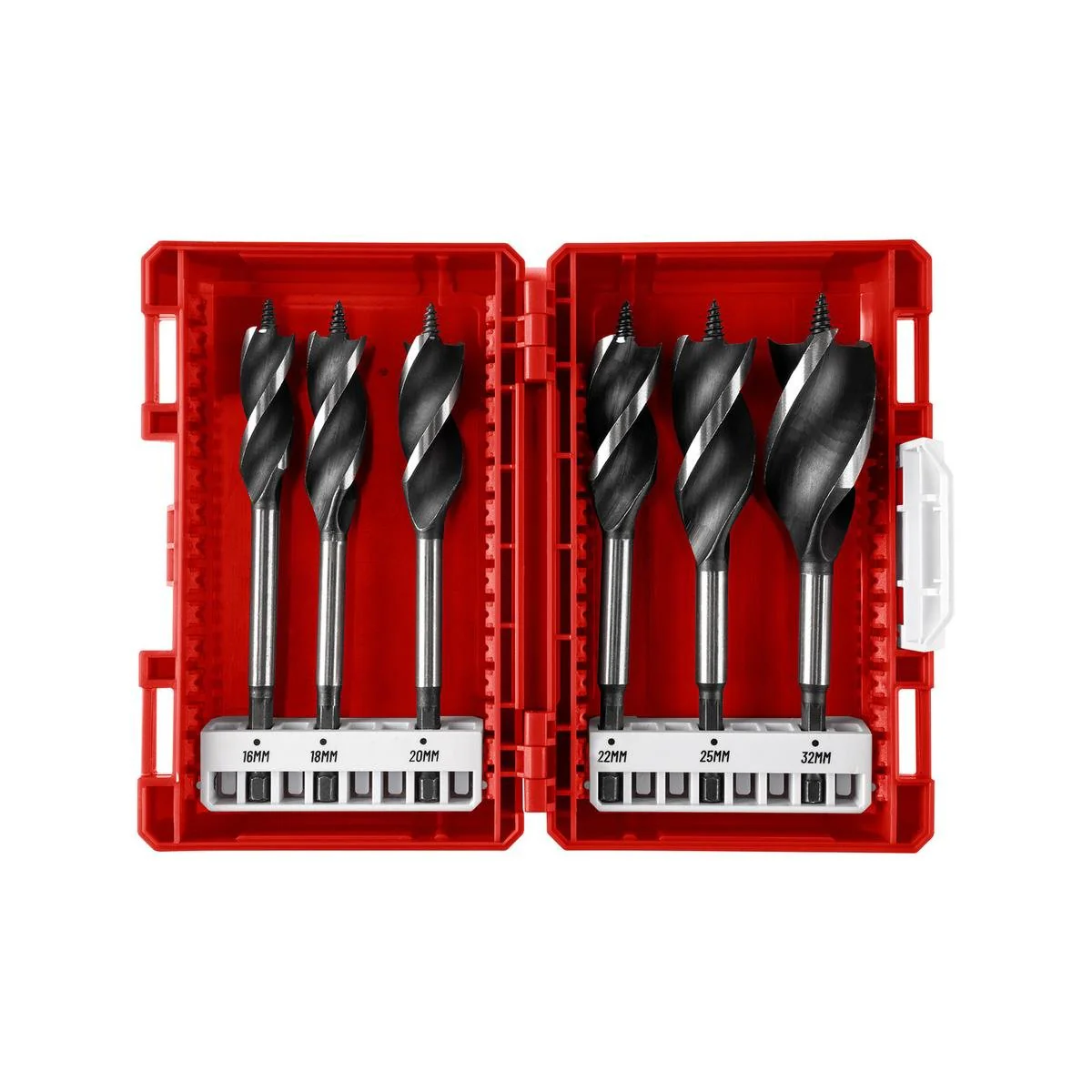 Full Boar 6 Piece Power Auger Drill Bit Set - Metric Sizes 16mm to 32mm - Self-Drilling Tip