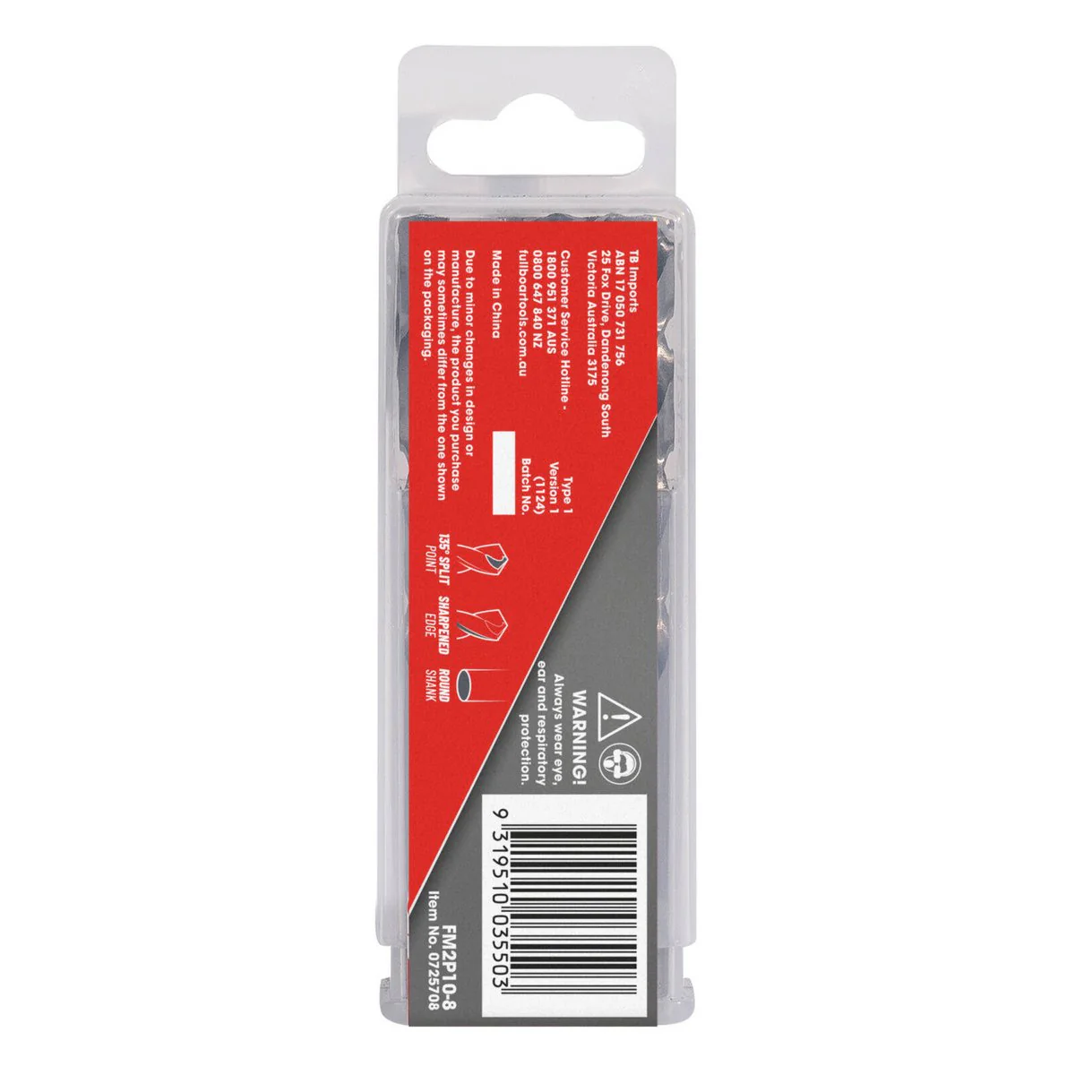Full Boar 8mm HSS Drill Bit - 10 Pack - Precision Drilling - Durable M2 Steel - Image 2