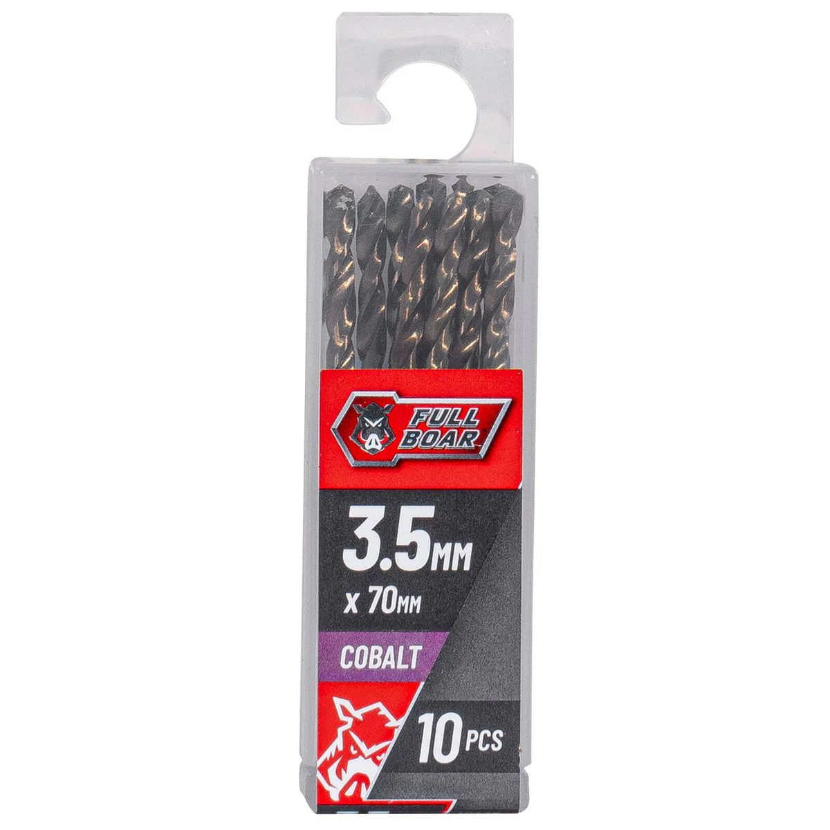 Full Boar M35 Cobalt Drill Bit 10 Pack - 3.5mm - Precision Drilling