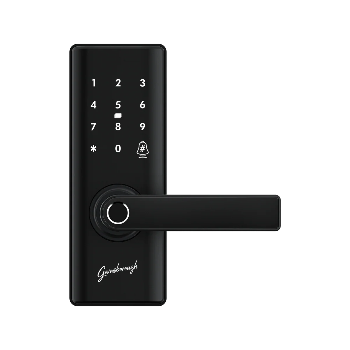 Gainsborough Liberty Smart Entrance Lock - Matte Black - 310mm x 115mm x 229mm - Advanced Security Features