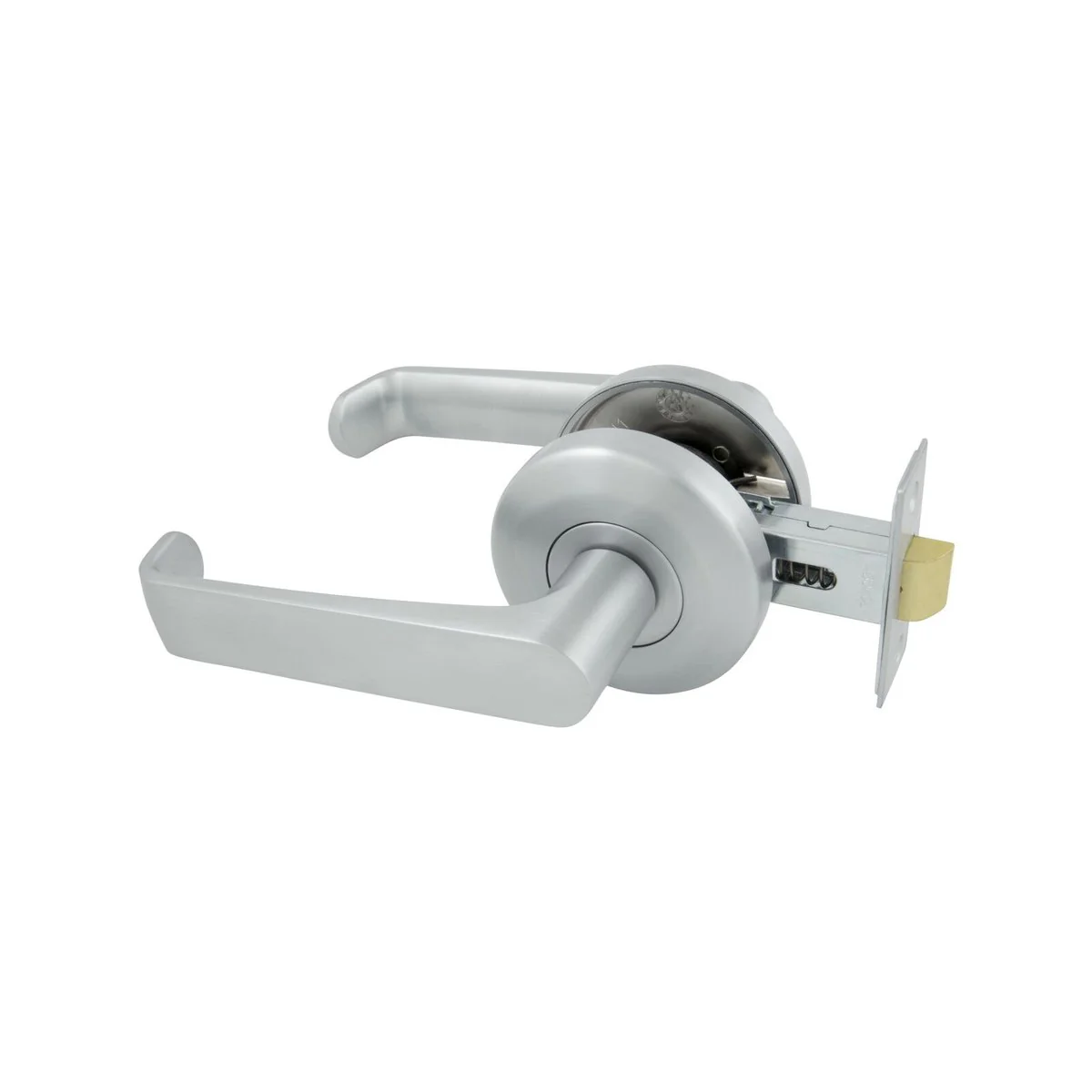 Gainsborough Neue Telo Passage Lever Set - Brushed Satin Chrome - 138mm x 65mm - Accessibility Design - Image 2