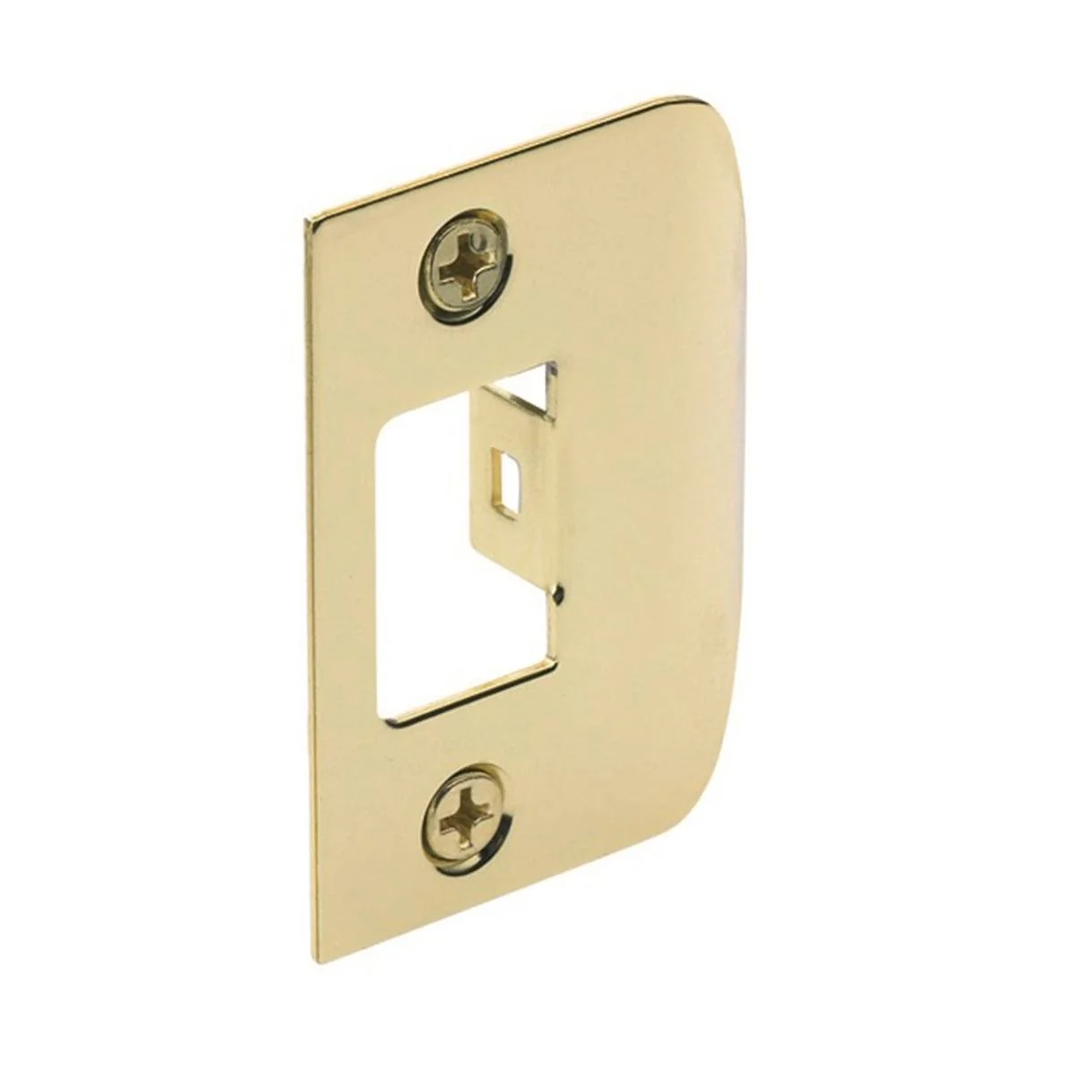 Gainsborough Polished Brass D Strike Plate 50mm Zinc Security Upgrade