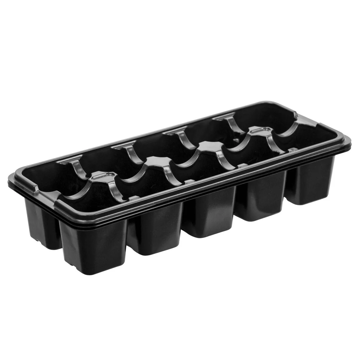 Garden Basics 10 Cell Seedling Tray 3 Pack - 140mm x 70mm x 345mm - Durable Reusable