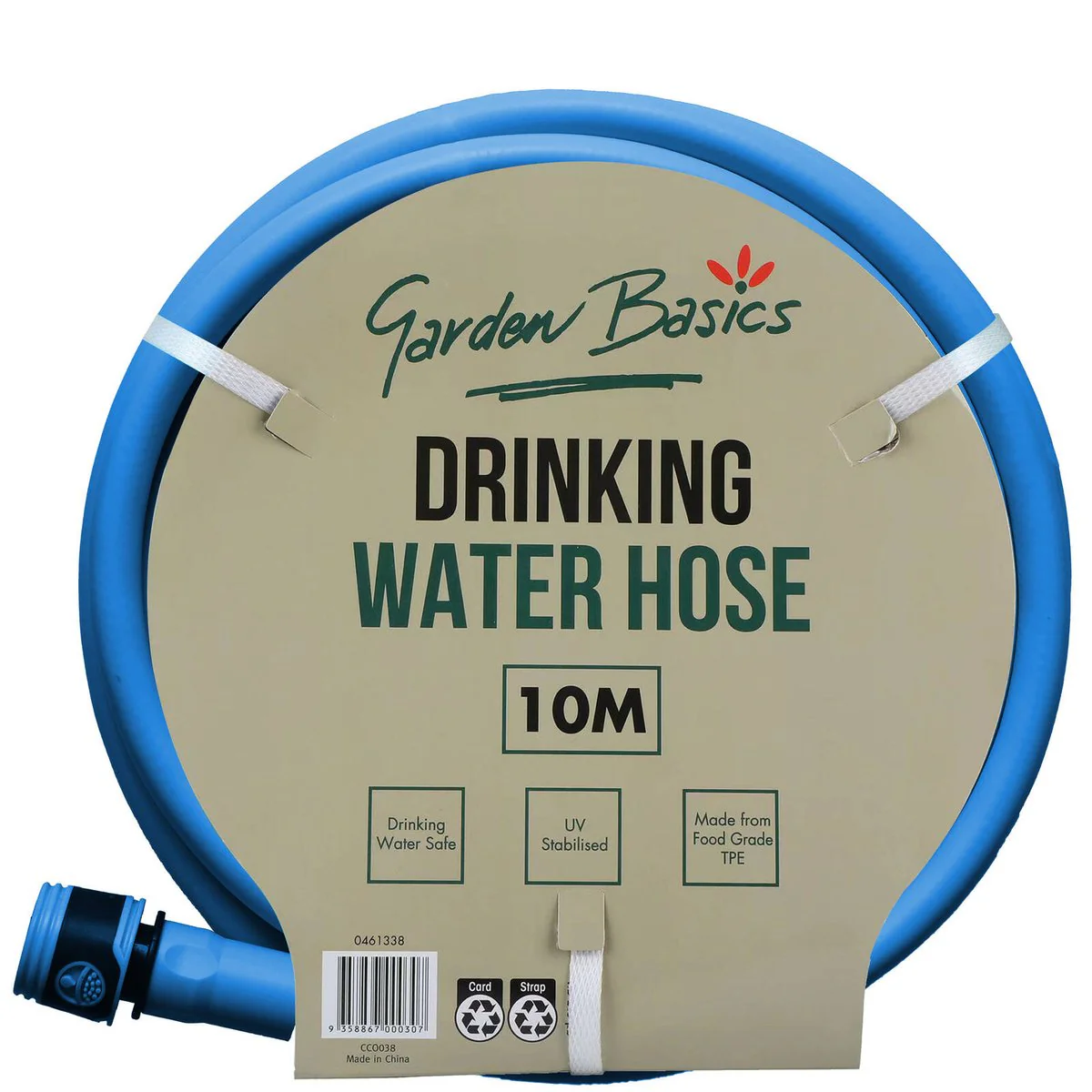 Garden Basics Drinking Water Hose - 12mm x 10m - Food-Grade - UV-Resistant