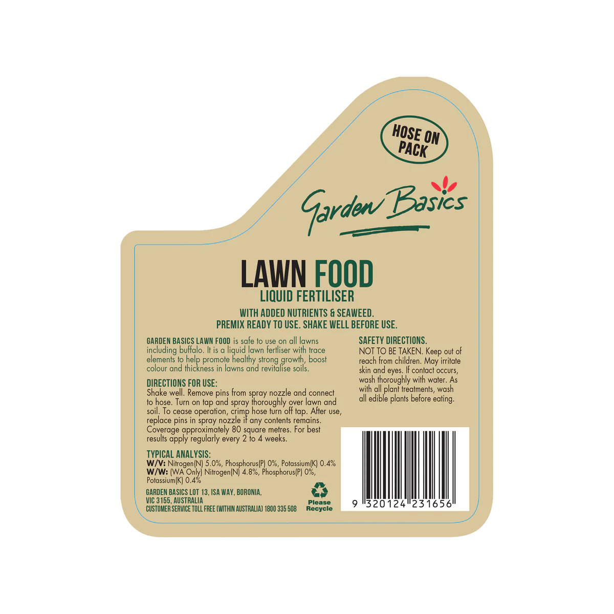 Garden Basics Liquid Lawn Food - 2L - Liquid - Easy Hose On - Image 2
