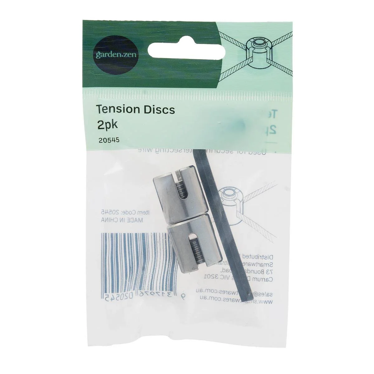 Garden Zen Tension Discs 2 Pack - 316 Marine Grade Stainless Steel - 80mm x 130mm