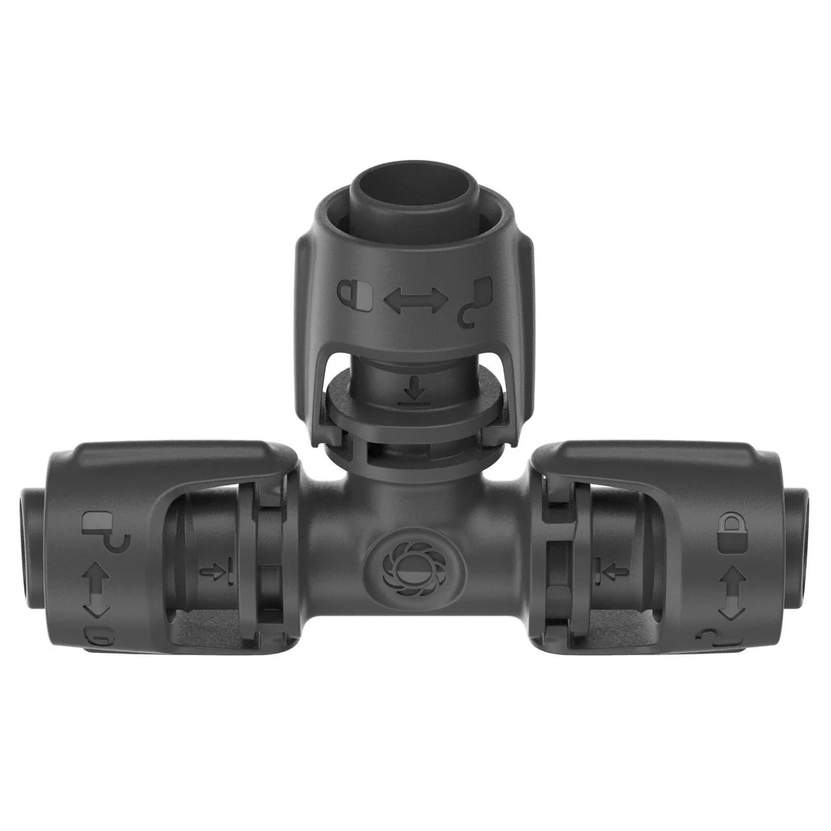 Gardena 13mm Micro Irrigation T Joint 2 Pack - 90-Degree Connection - Black - Image 2