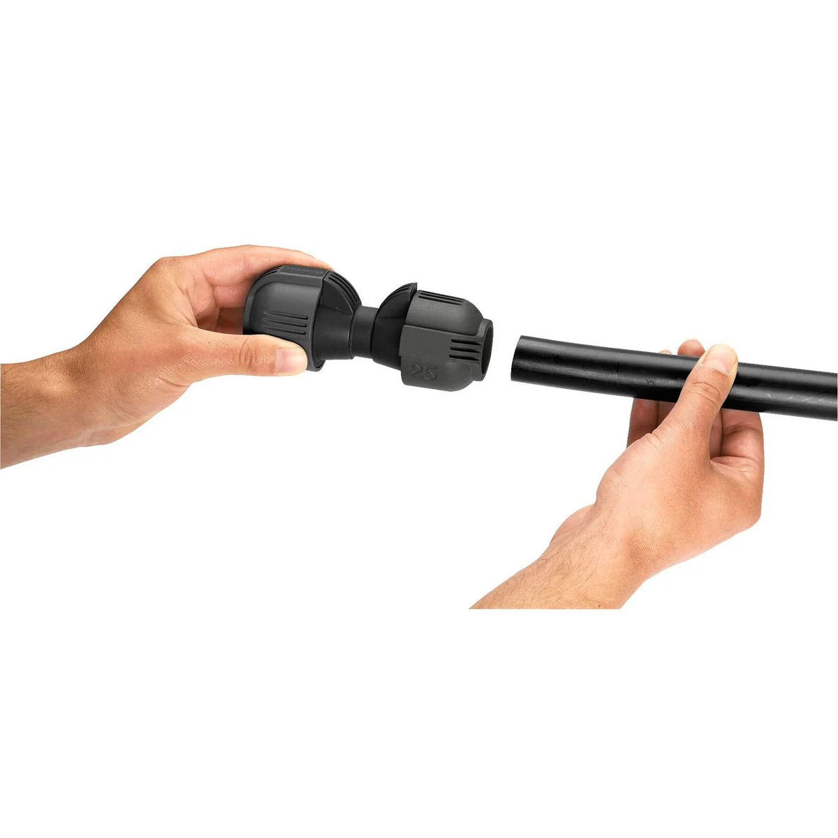 Gardena 25mm Pipeline Connector - Black - Quick&Easy Connection - Durable - Image 4