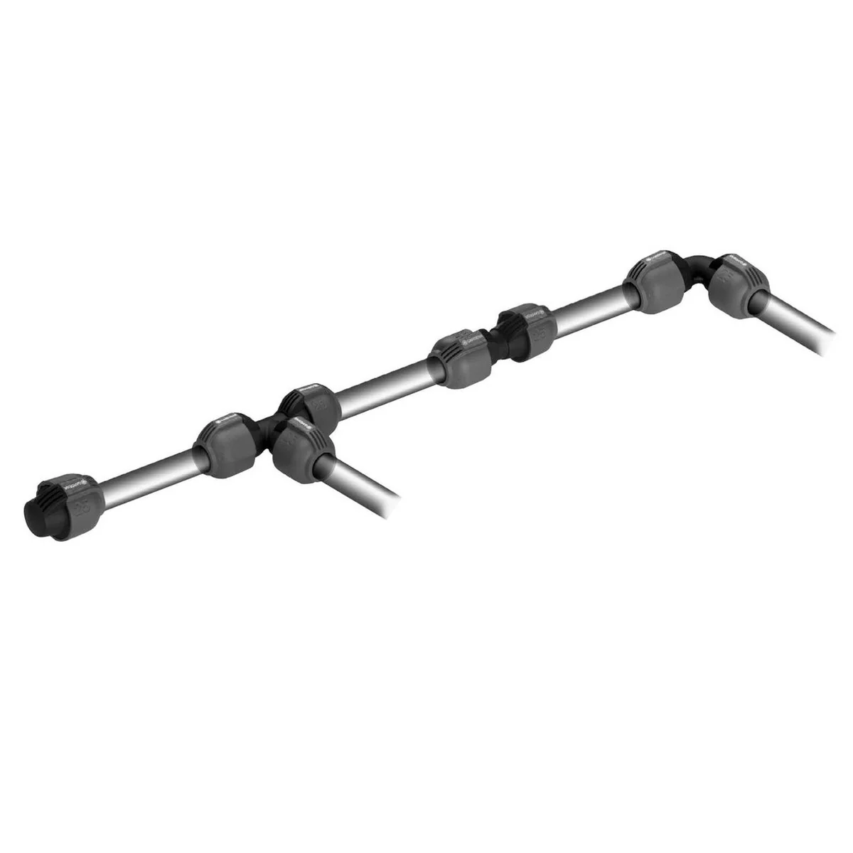 Gardena 25mm Pipeline End Piece - Black - Durable High-Impact Plastic - Image 3
