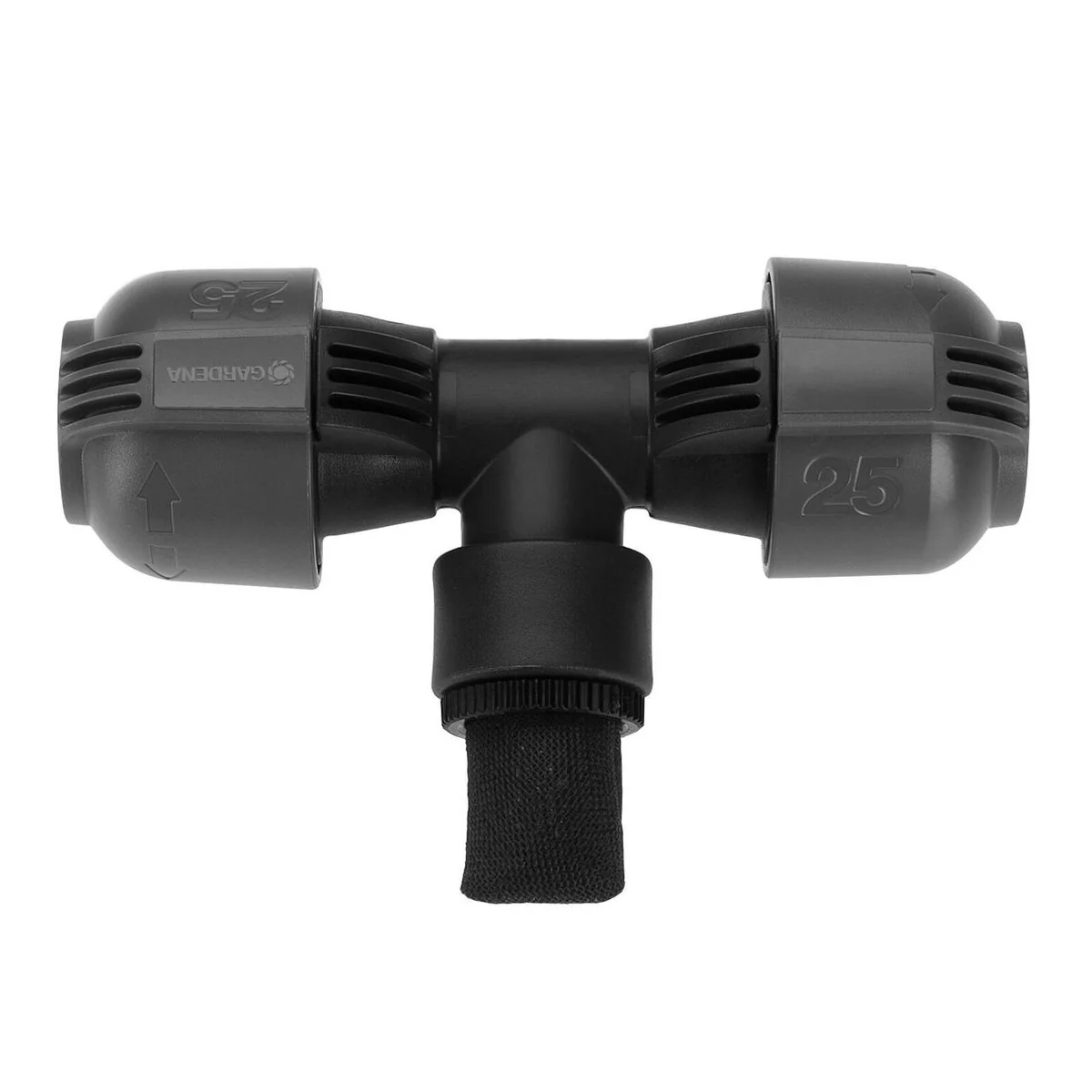 Gardena 25mm x Female Thread Pipeline T Piece - Black - Durable Connection - Image 2