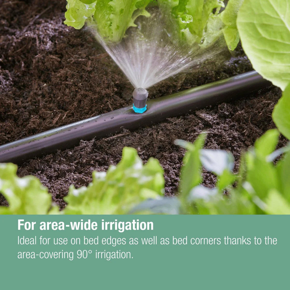 Gardena 90 Micro Irrigation Spray Nozzle 5 Pack - 2.75m Range - Black/Turquoise - Image 3