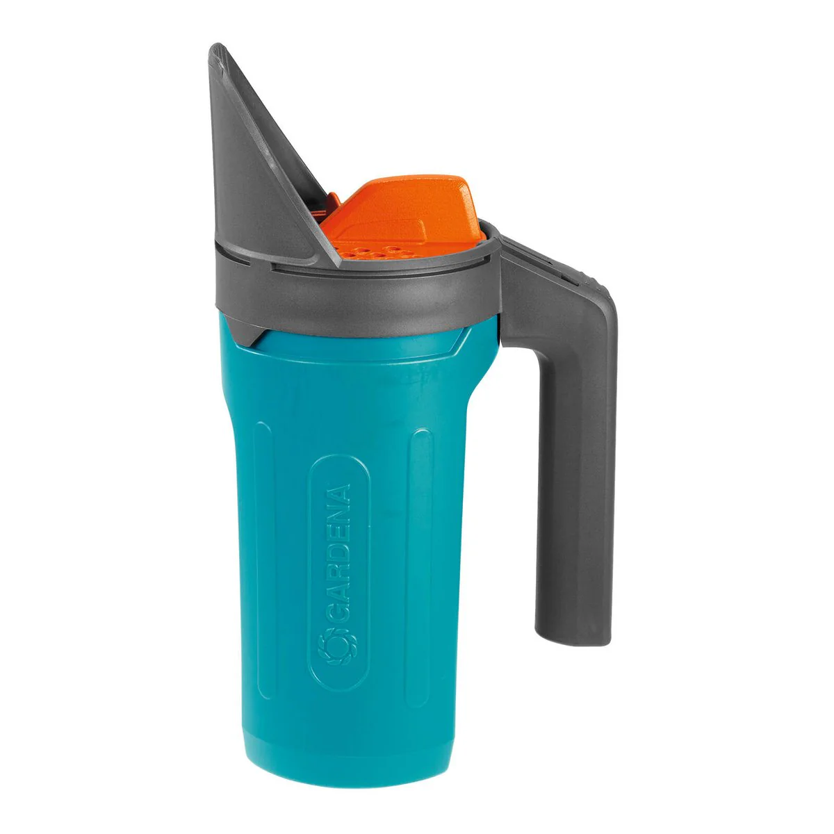 Gardena Handheld Seed and Fertiliser Spreader Small - 100 m² Coverage - Turquoise/Black/Orange - Ergonomic Design - Image 2
