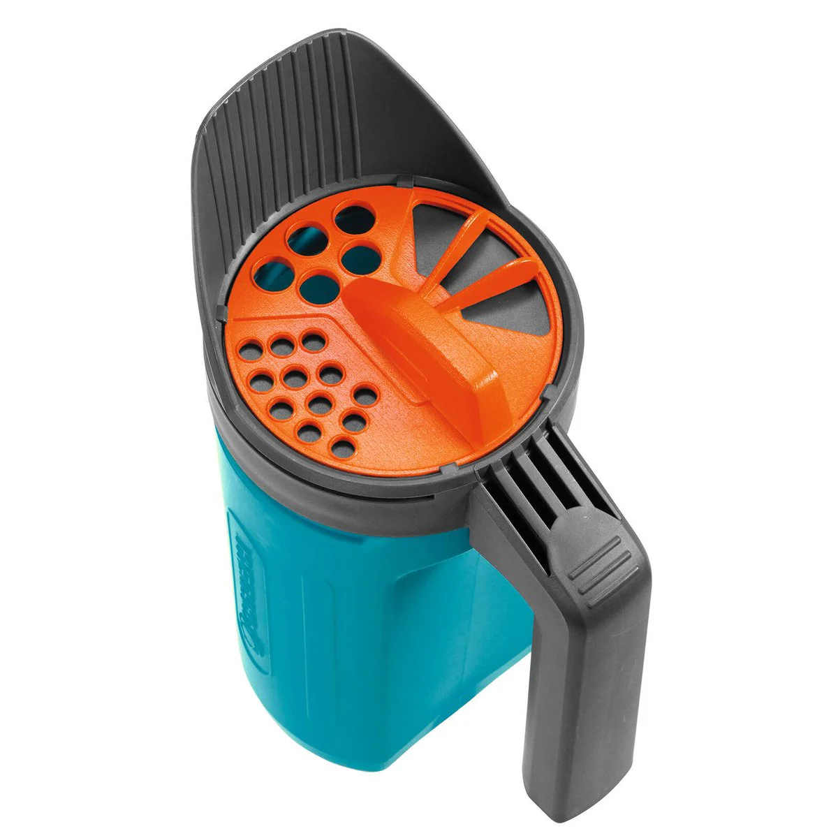 Gardena Handheld Seed and Fertiliser Spreader Small - 100 m² Coverage - Turquoise/Black/Orange - Ergonomic Design - Image 3