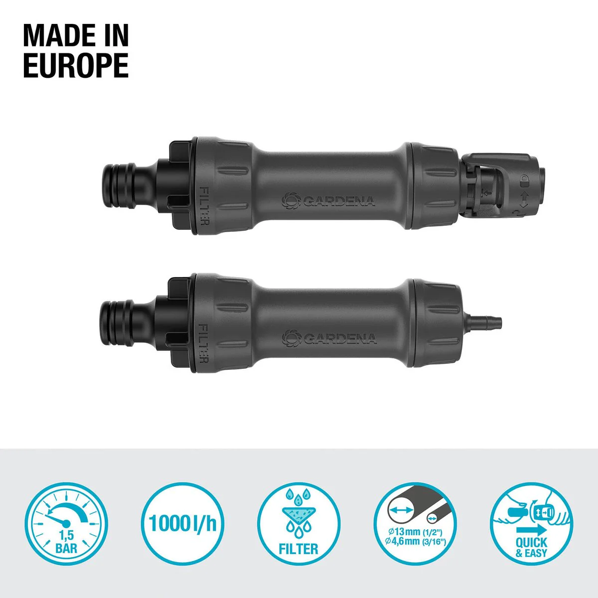Gardena Micro Irrigation Master Unit 1000 - 4.6mm Supply Pipe - Black - Efficient Water Distribution - Image 2