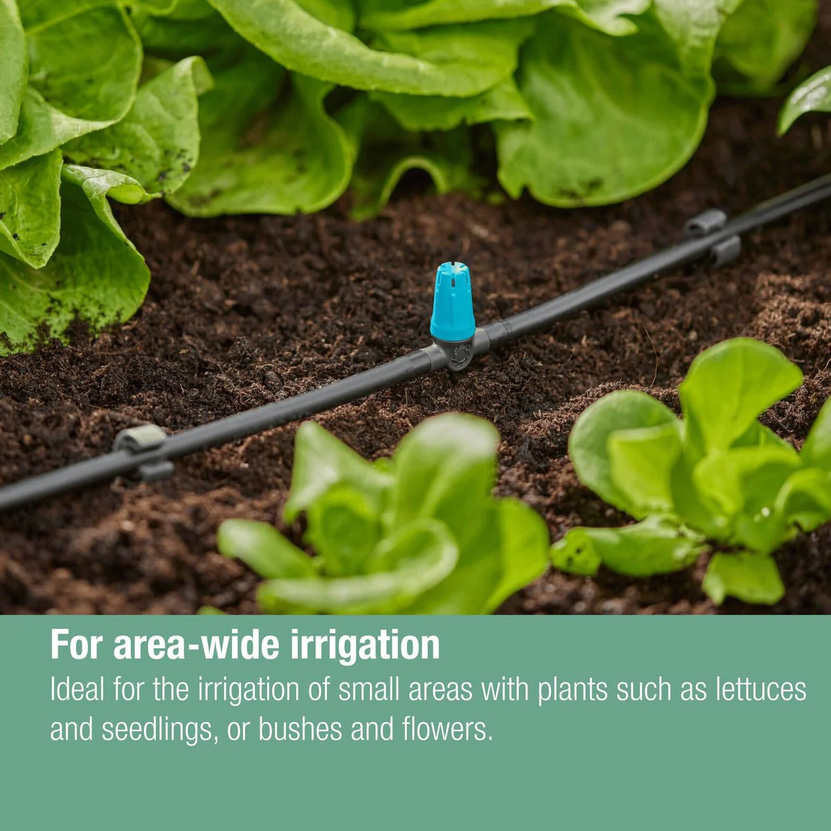 Gardena Micro Irrigation Small Area Spray Nozzle 10 Pack - 10-40 cm Radius - Black/Turquoise - Image 3