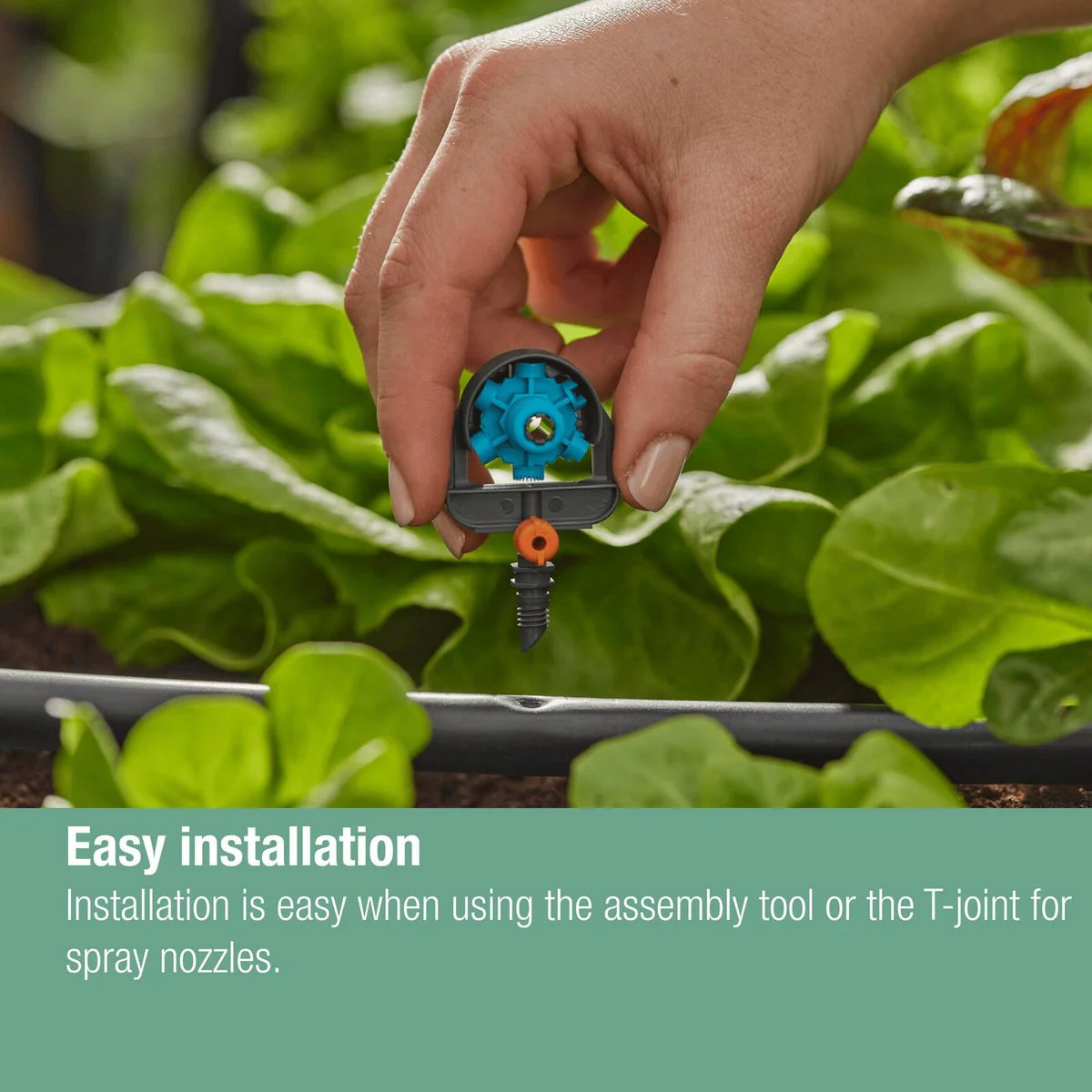 Gardena Micro Irrigation Spray Nozzle - 6 in 1 - 2 Pack - Adjustable 90°-360° - Black/Turquoise - Image 5