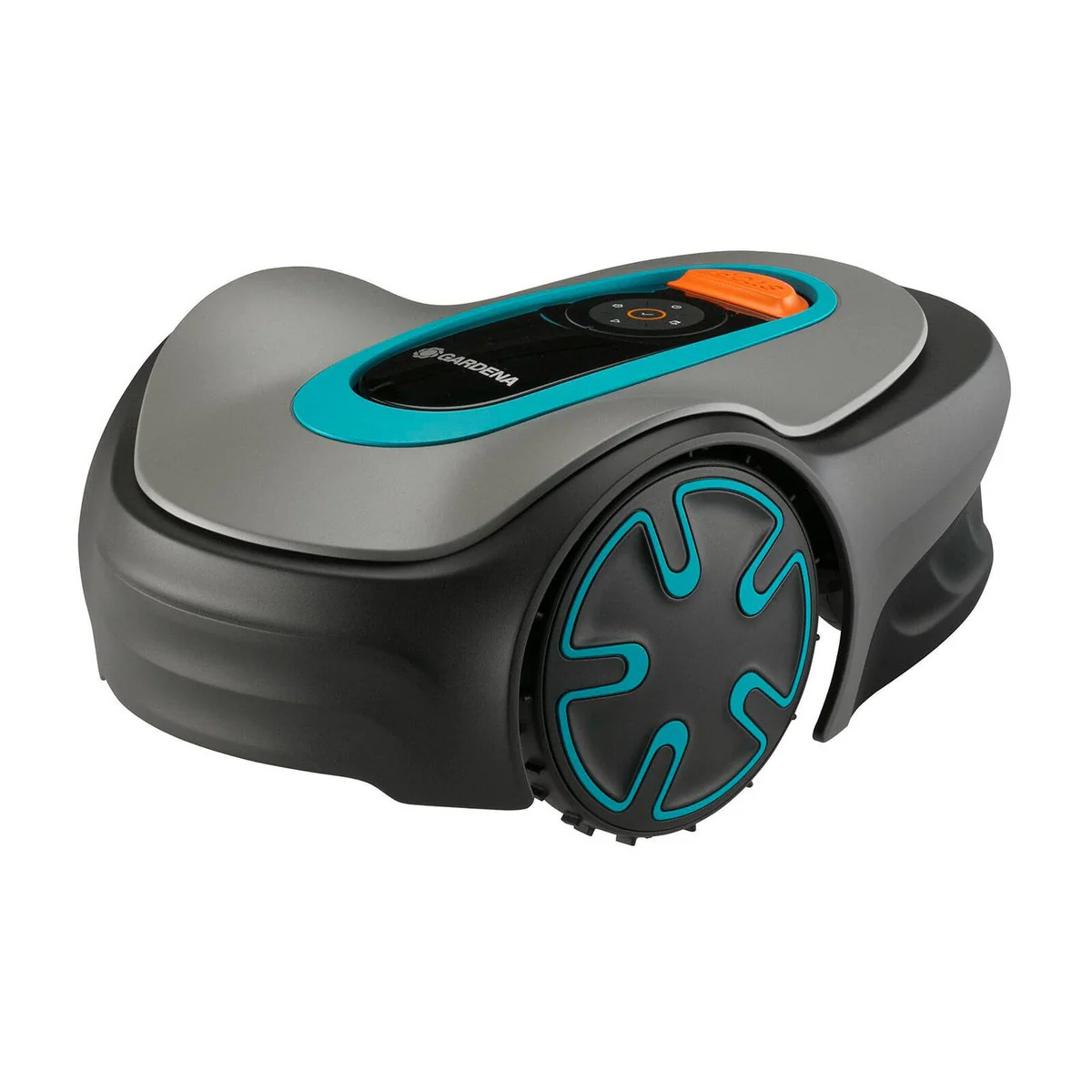 Gardena Sileno Minimo 500 Robotic Lawnmower - 500m² - Grey/Black/Turquoise - Autonomous Mowing