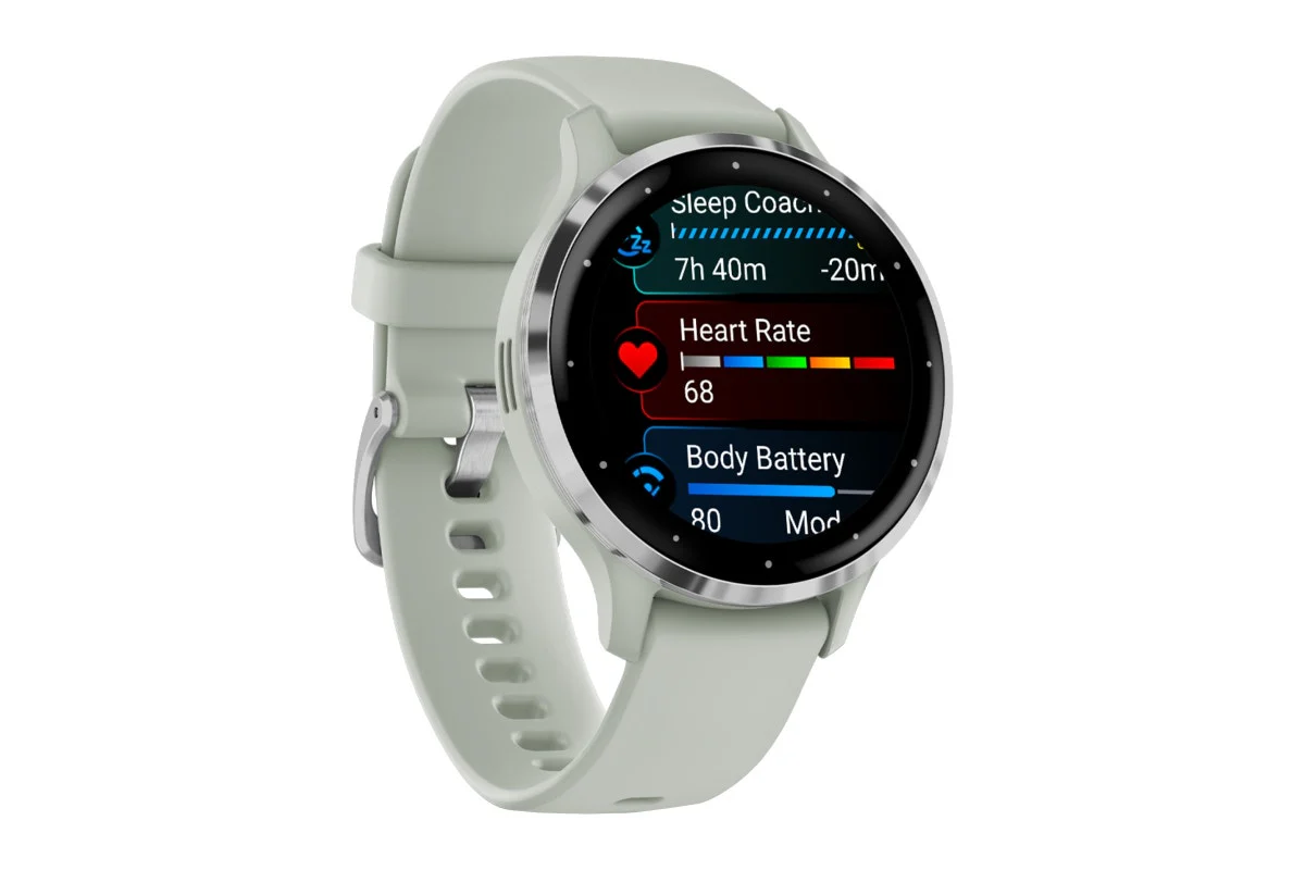 Garmin Venu 3S Smart Sports Watch Silver Sage Grey 41mm - Image 2