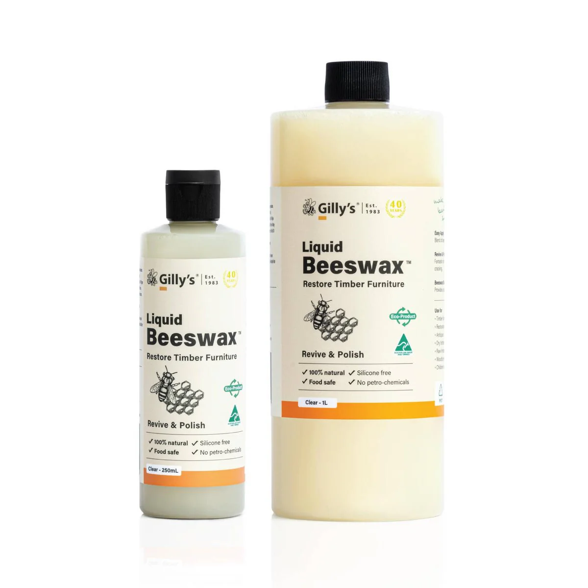 Gilly S Liquid Beeswax - 1L - Clear - Timber Polish for Soft & Hardwoods - Image 2
