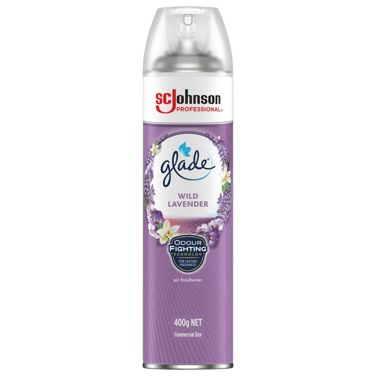 Glade 400g Aerosol Air Freshener - Lavender - Natural Fragrance - 65mm x 259mm
