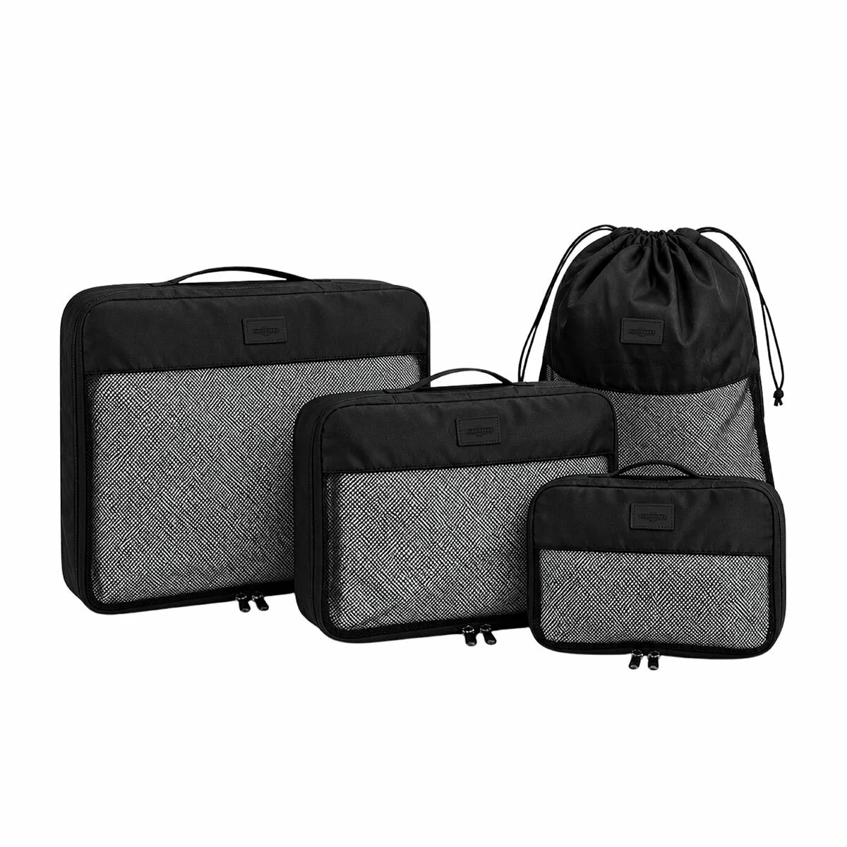 Globite Durable 2-Piece Luggage Set with 4 Packing Cubes Black Polycarbonate - Image 14