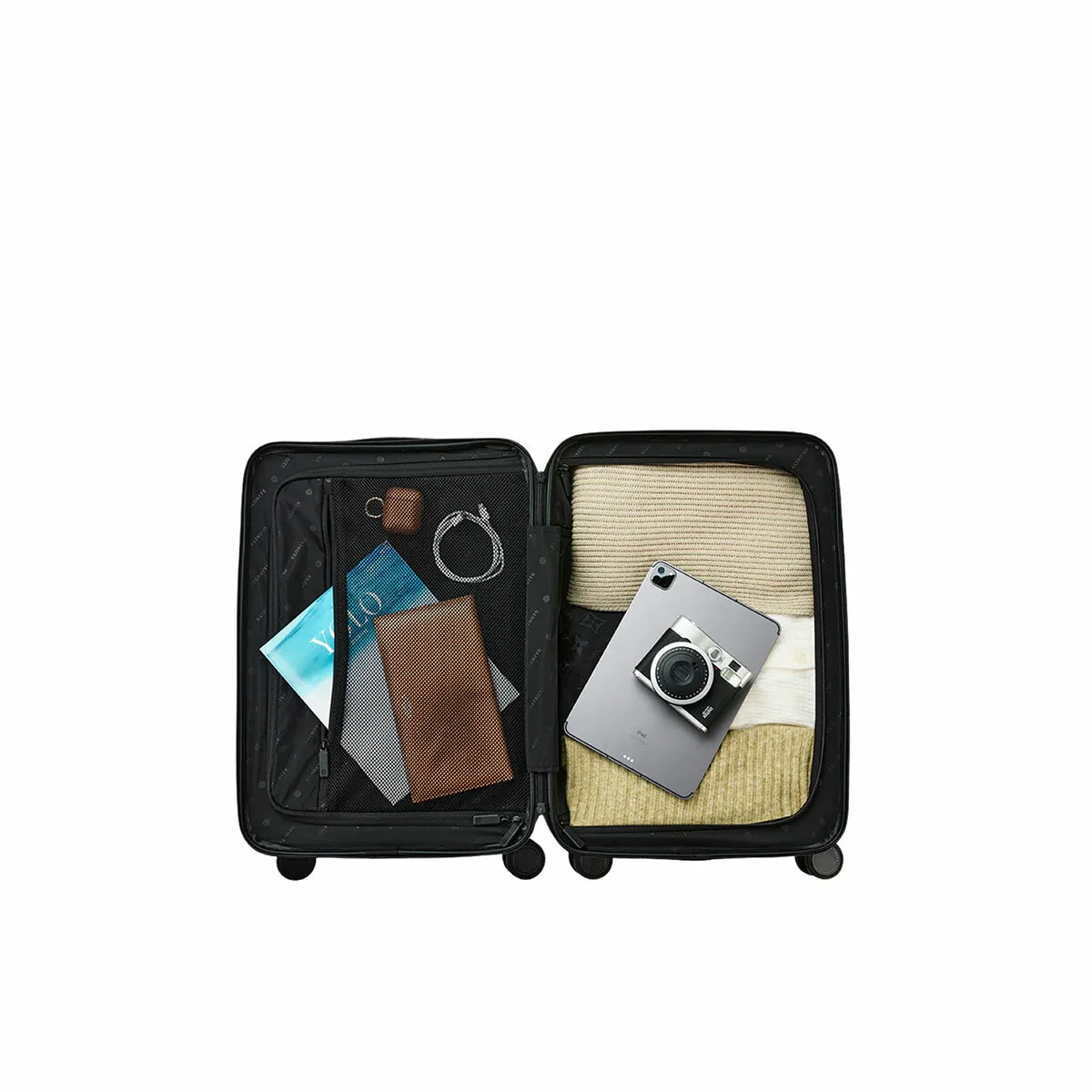 Globite Durable 2-Piece Luggage Set with 4 Packing Cubes Black Polycarbonate - Image 17