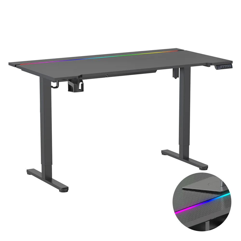 Gorilla Gaming RGB Electric Standing Desk 140 x 73cm - Image 2