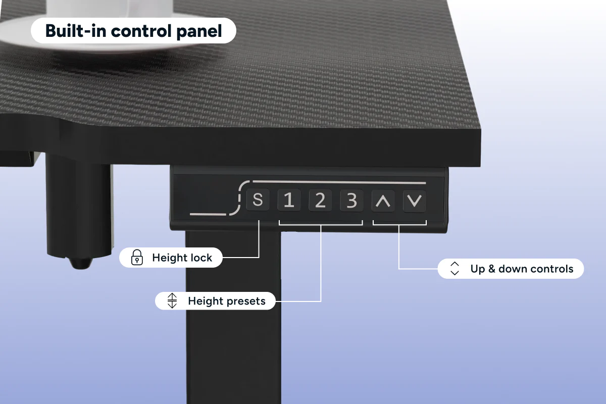 Gorilla Gaming RGB Electric Standing Desk 140 x 73cm - Image 6