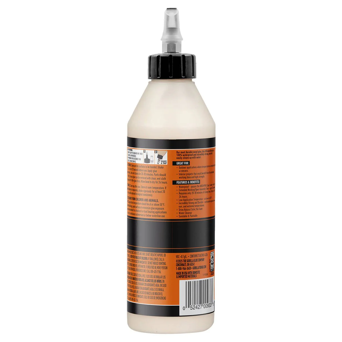 Gorilla Ultimate Wood Glue 532ml - Waterproof - Sandable - Paintable - Image 4