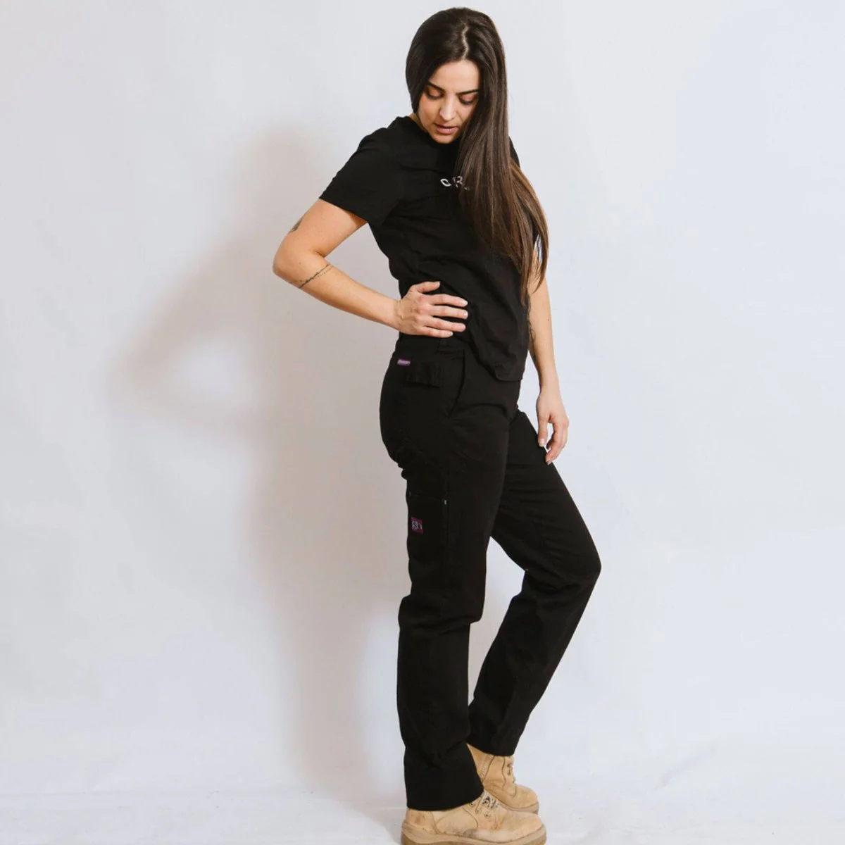 Green Hip Give Cargo Pants - Size 10 - Black - Stretch Fabric - UPF 50+ - Image 3