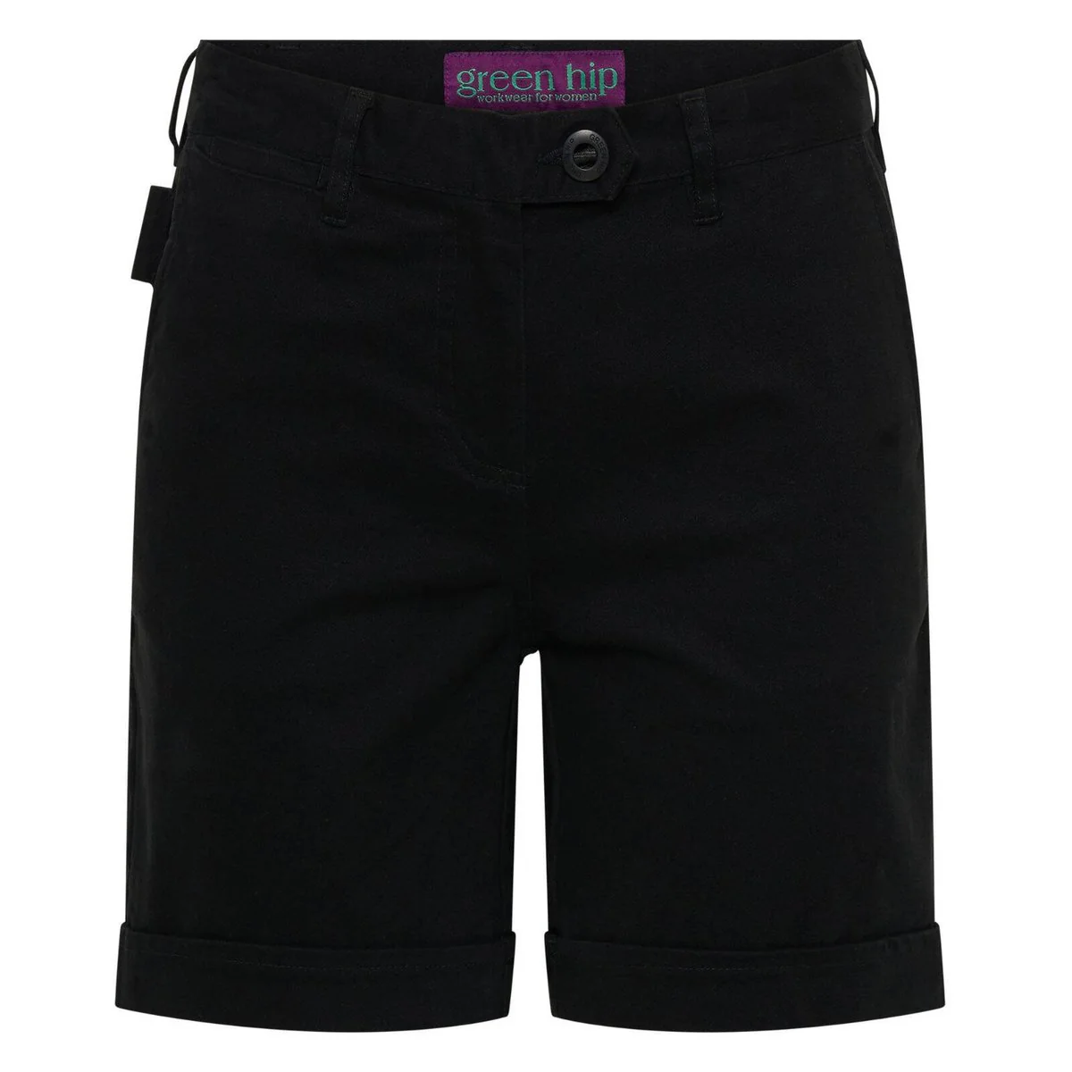 Green Hip Original Shorts Black Size 10 - High-Waisted - UPF 50+ - Comfortable
