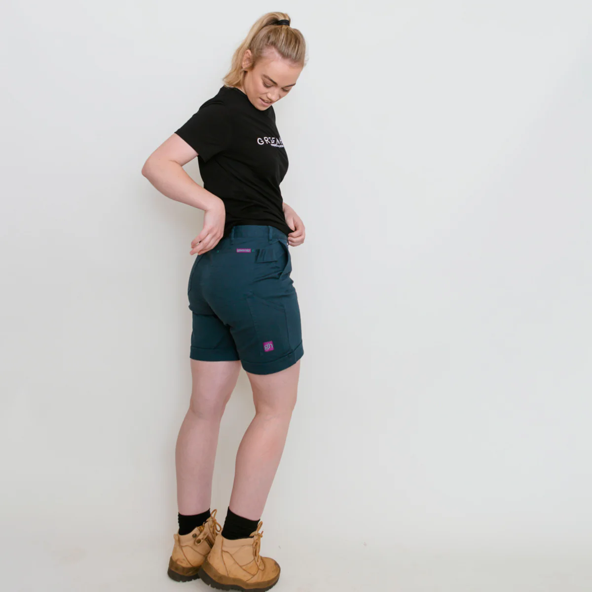Green Hip Original Shorts - Size 16 - Gardener Green - High-Waisted - Breathable - Image 5
