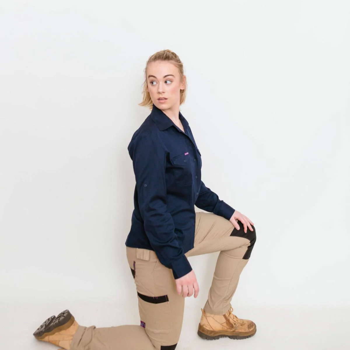 Green Hip Skinny Flex Pants - Khaki - Size 20 - High-Rise - UPF 50+ - Image 5