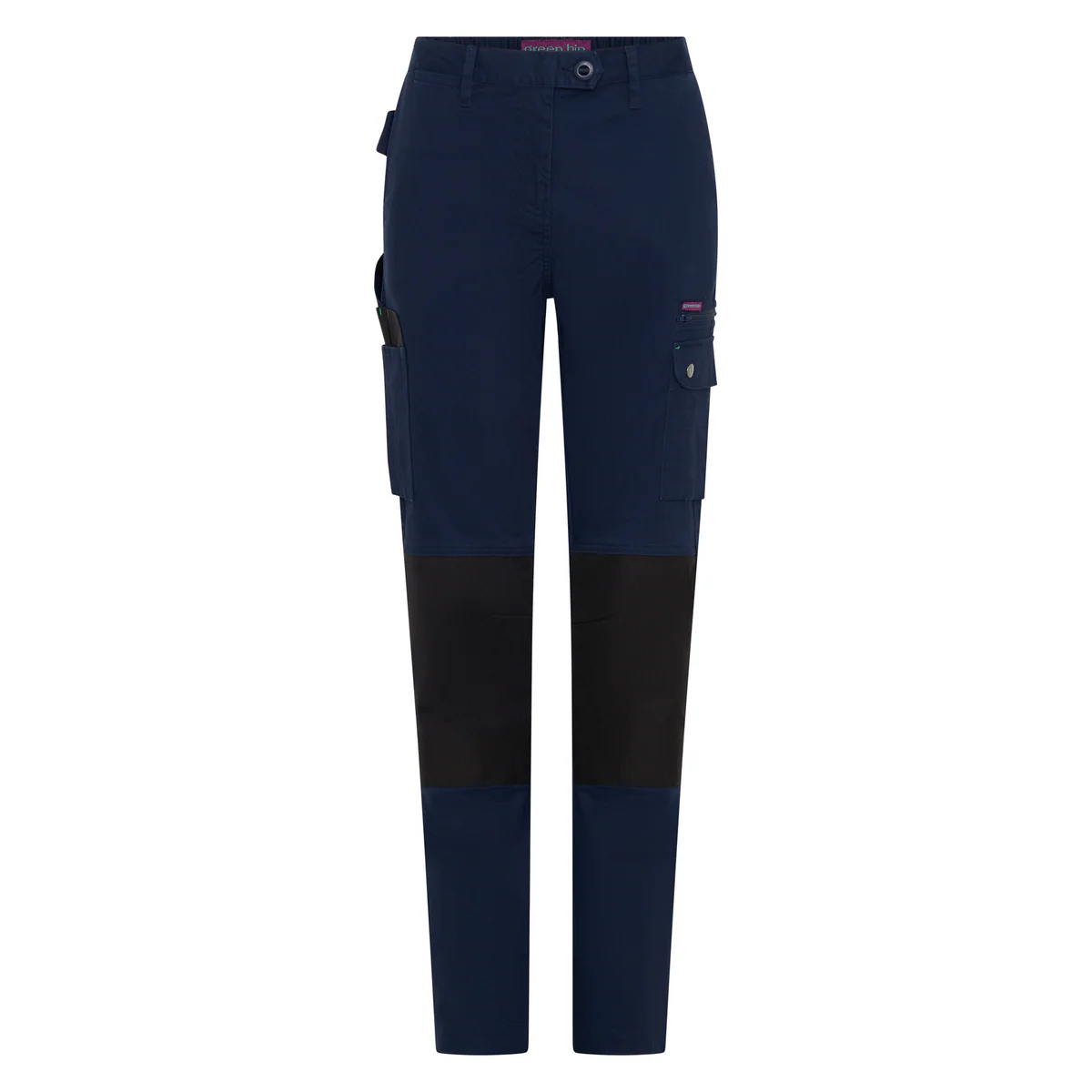 Green Hip Skinny Flex Pants - Size 22 - Navy Blue - High Rise - Utility Pockets