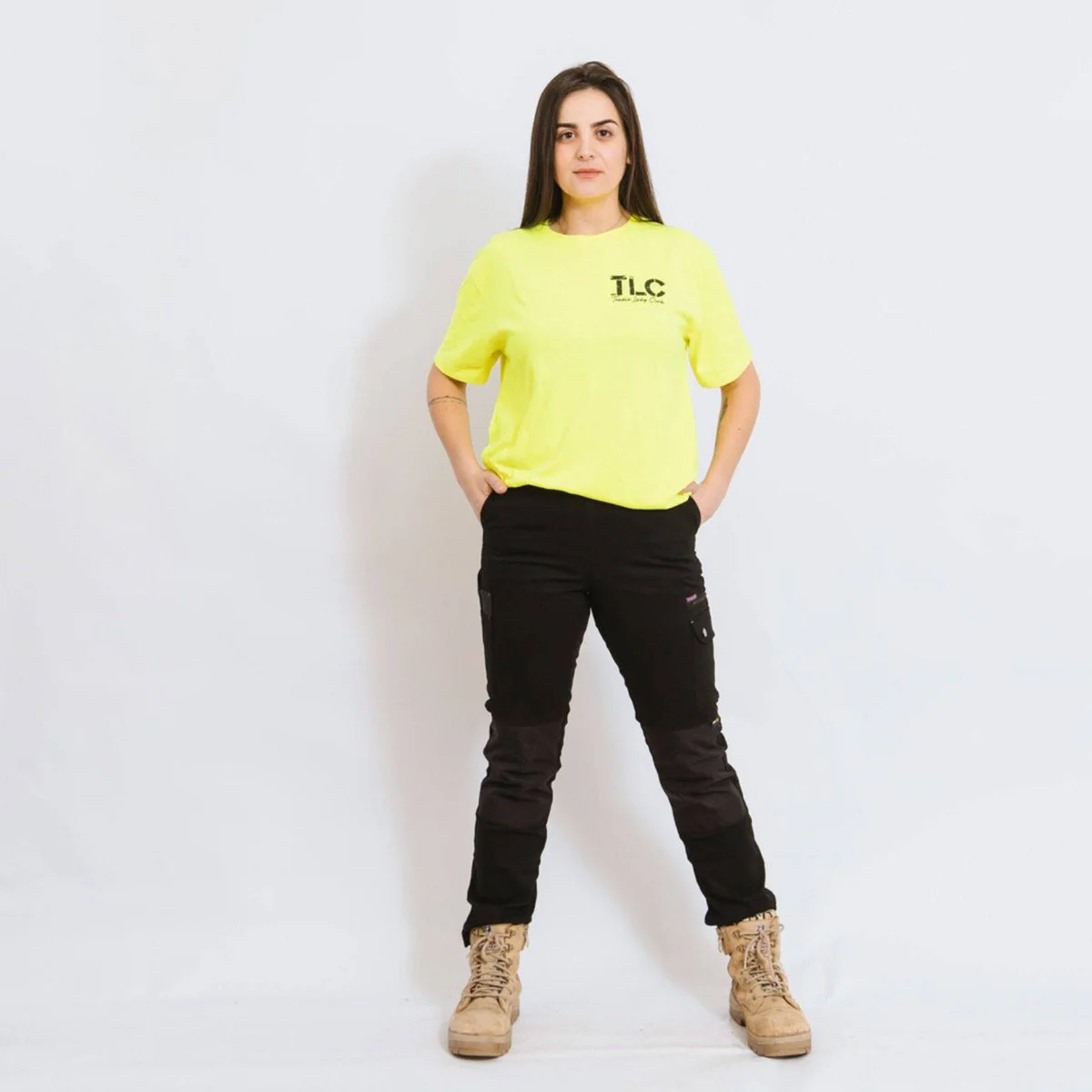 Green Hip Skinny Flex Pants - Women's High-Rise - Size 6 - Black - Comfort Fit - Utility Pockets - Image 3