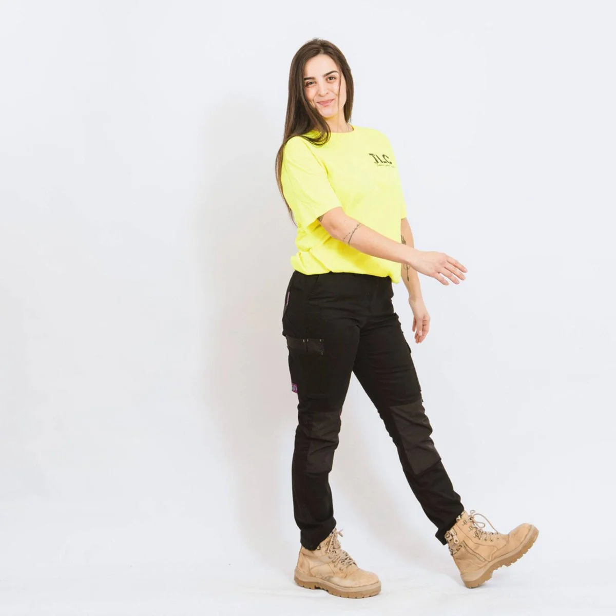 Green Hip Skinny Flex Pants - Women's High-Rise - Size 6 - Black - Comfort Fit - Utility Pockets - Image 5