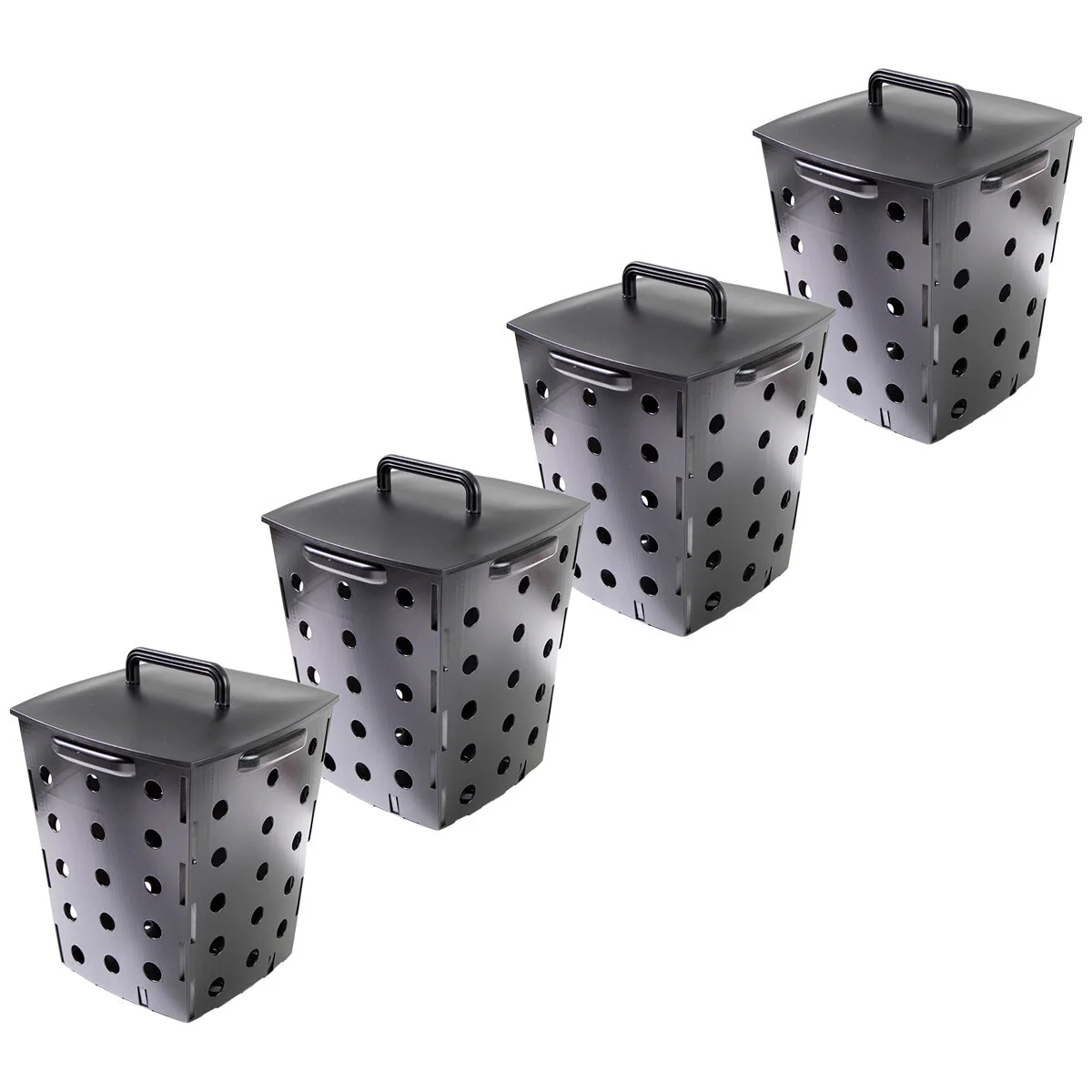 Greenlife Worm Box & Micro Composter 4-Piece Set CHWBB Black 100L Capacity