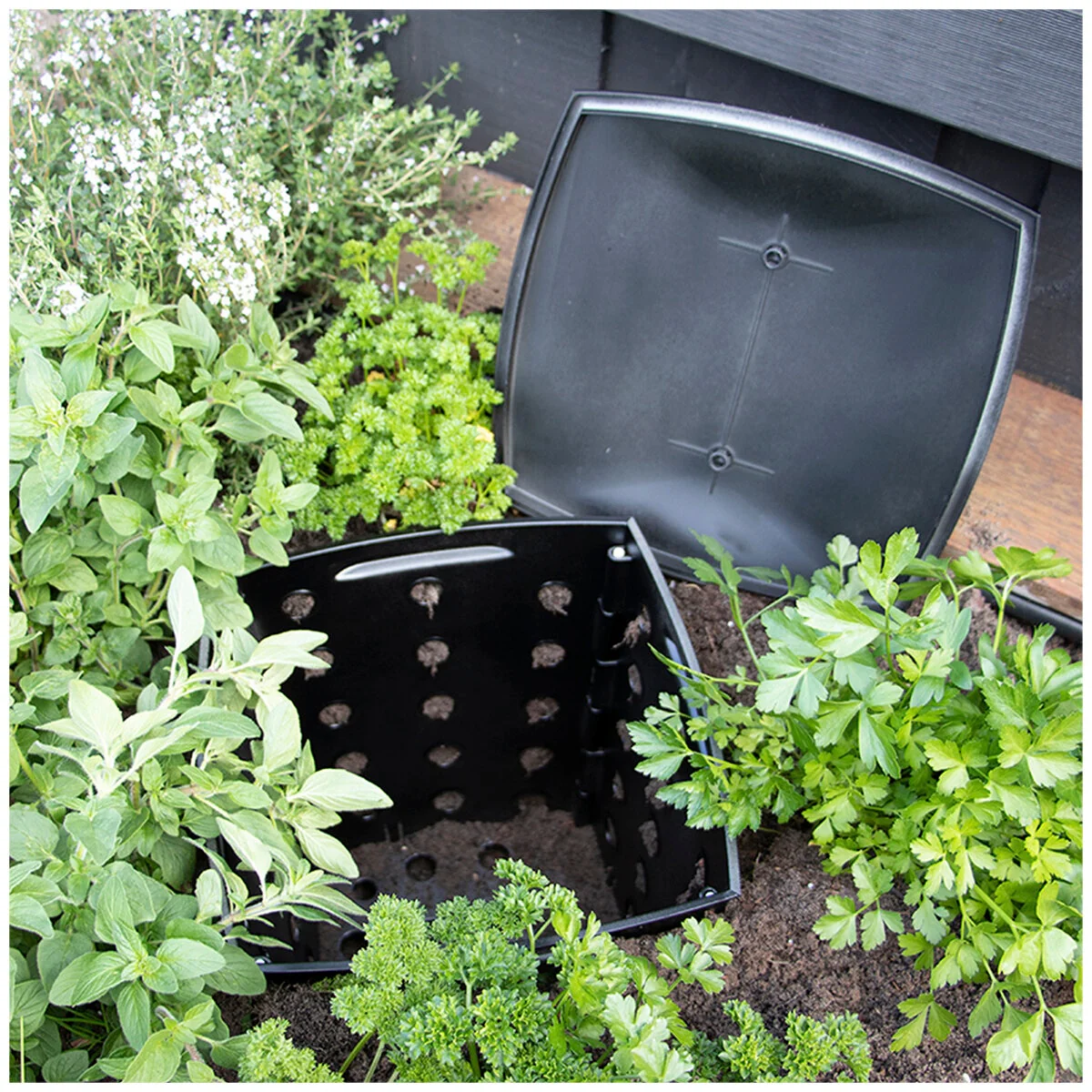 Greenlife Worm Box & Micro Composter 4-Piece Set CHWBB Black 100L Capacity - Image 2