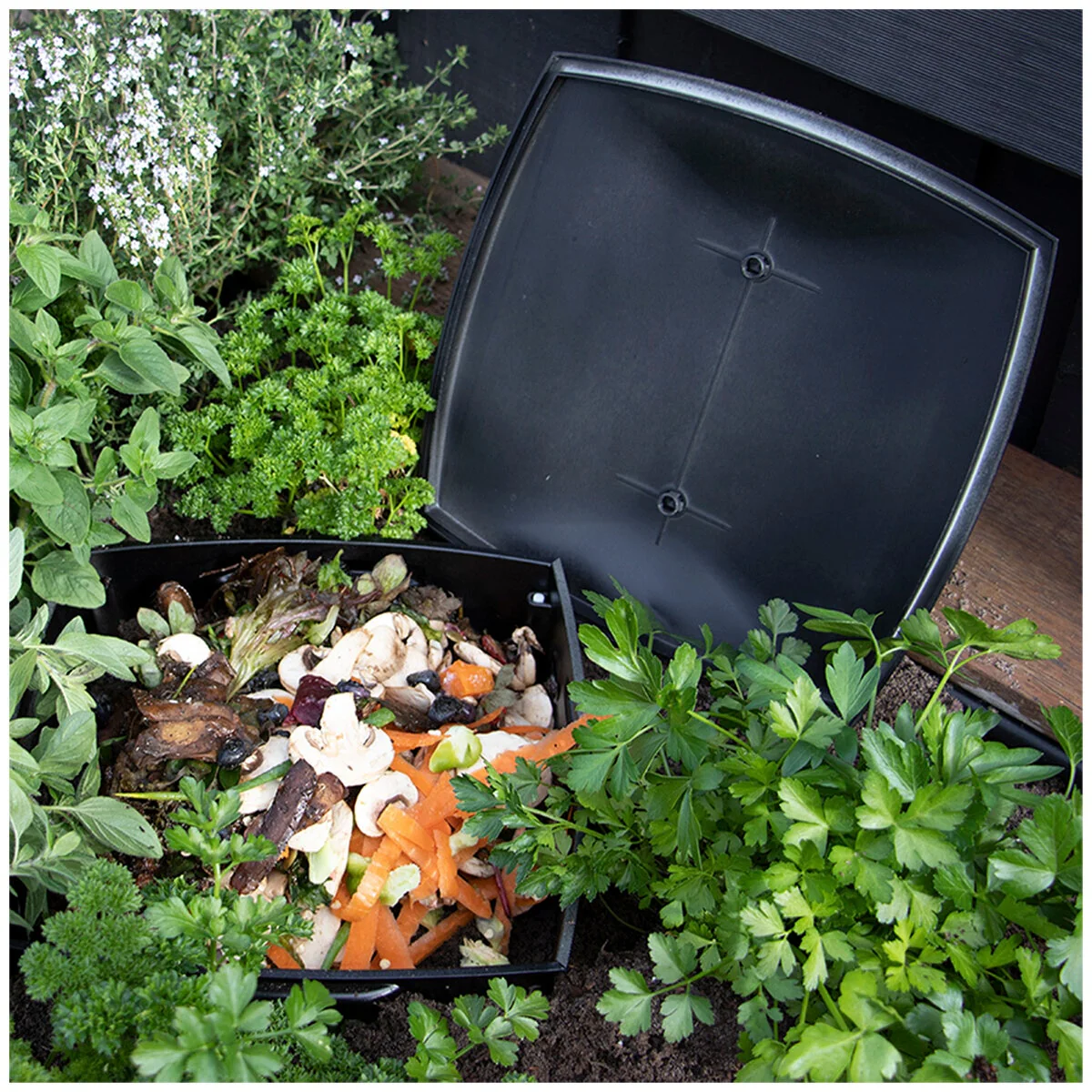 Greenlife Worm Box & Micro Composter 4-Piece Set CHWBB Black 100L Capacity - Image 3