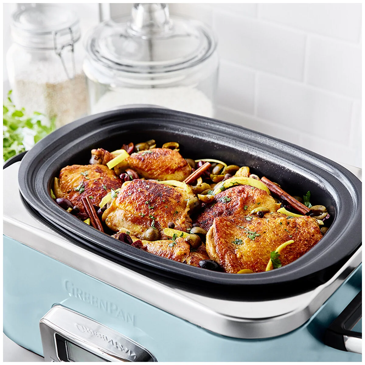 GreenPan 6L Slow Cooker Capacity CC005725-003 Blue Haze - Image 8