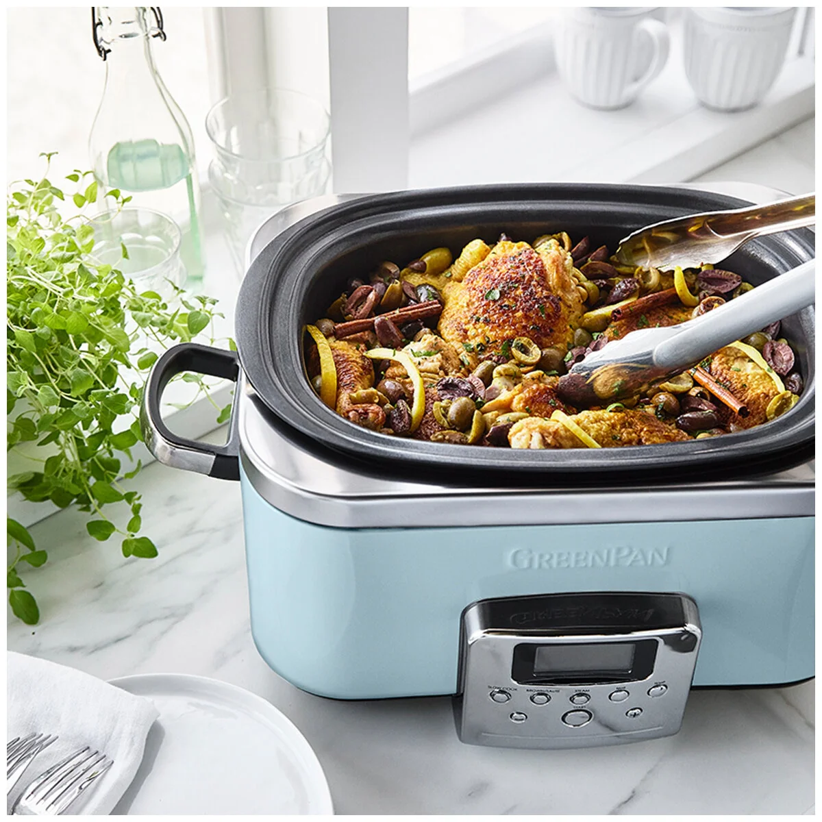 GreenPan 6L Slow Cooker Capacity CC005725-003 Blue Haze - Image 9