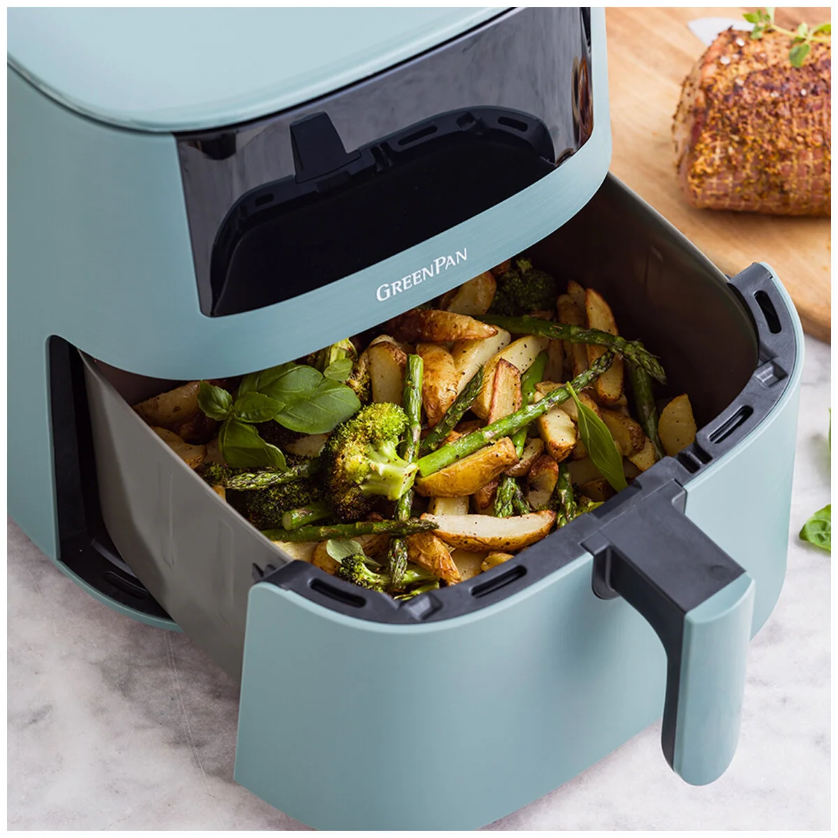 GreenPan Bistro 7.2L Capacity Air Fryer CC009006-001 Smokey Sky Blue - Image 4