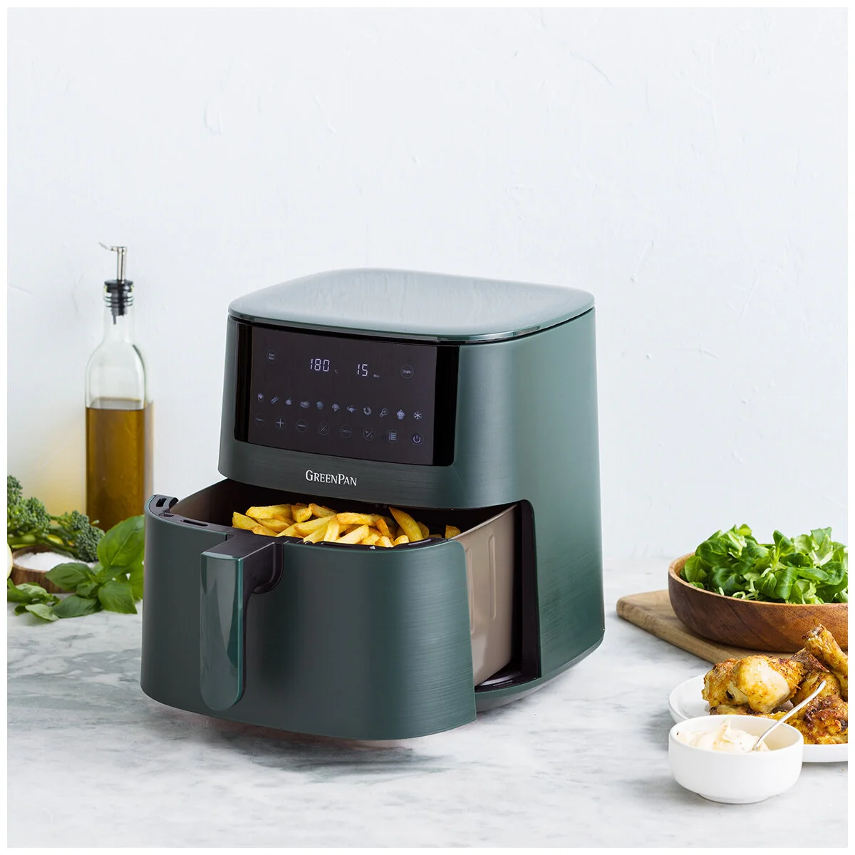 GreenPan Bistro Air Fryer 7.2L Capacity CC009007-001 Pine Green