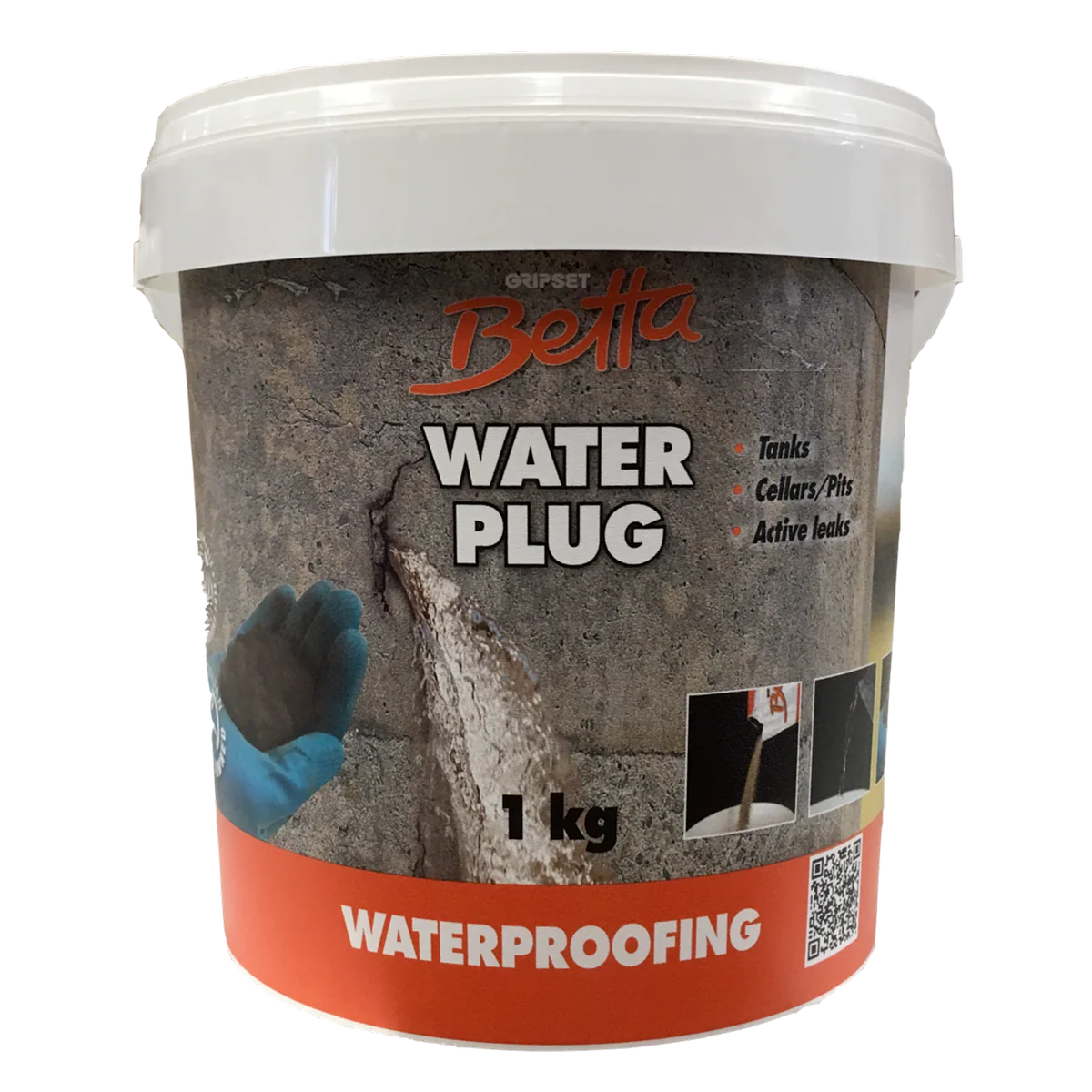 Gripset Betta Water Plug - 1kg - Powder - Rapid Setting Sealant